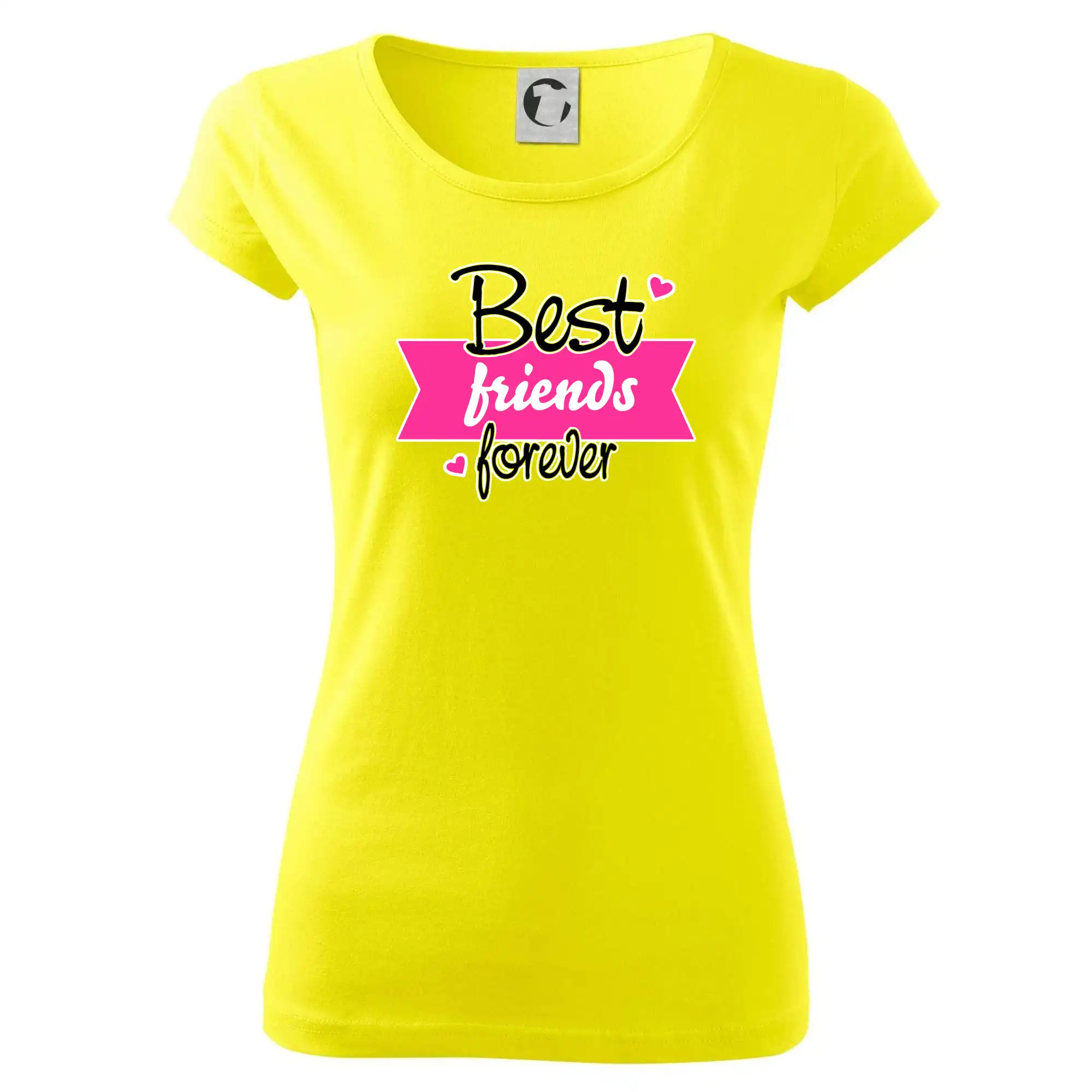 BFF tričká pre najlepšie kamarátov - Best friends stuha - Dámske tričko Pure
