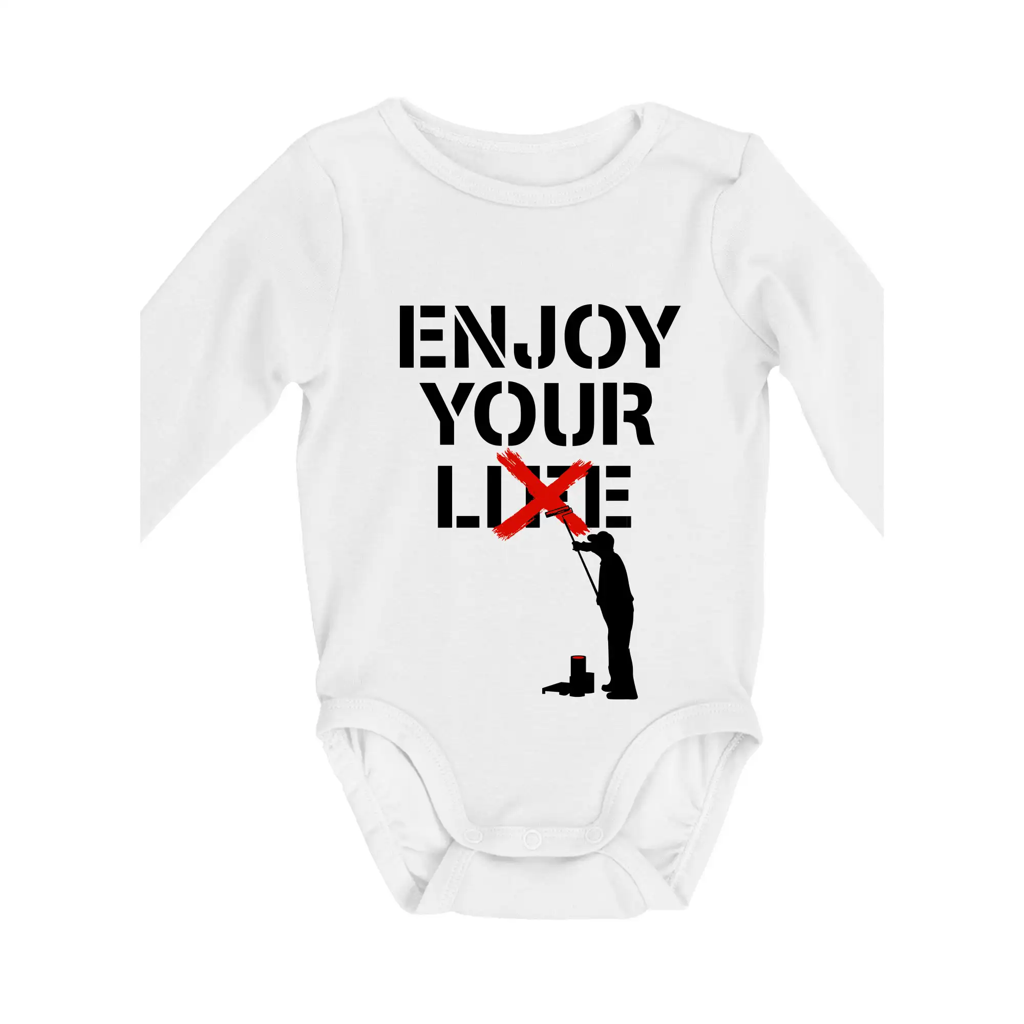 Grafické tričká - Enjoy Your Lie - Body dojčenské s dlhým rukávom