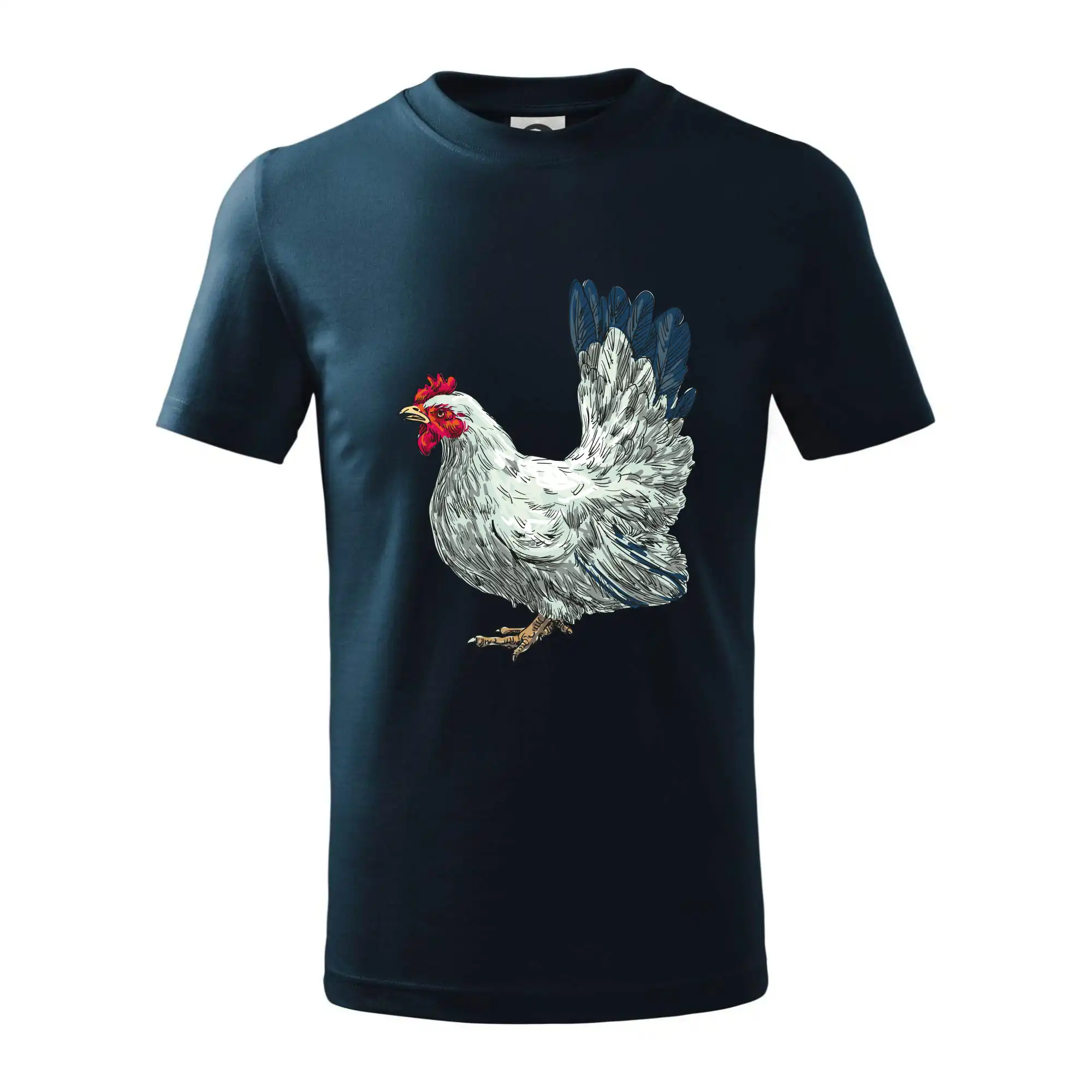 Slepice kreslená bílá