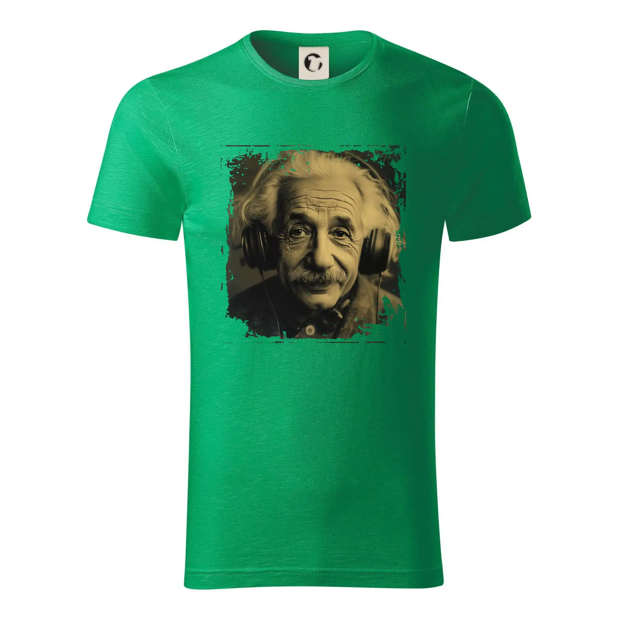 Albert se sluchátky