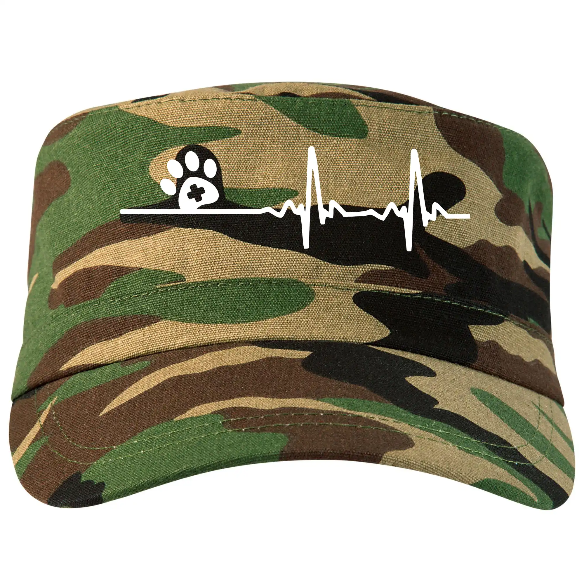 Vtipné tričká do práce - Veterinár EKG - Šiltovka CAMO
