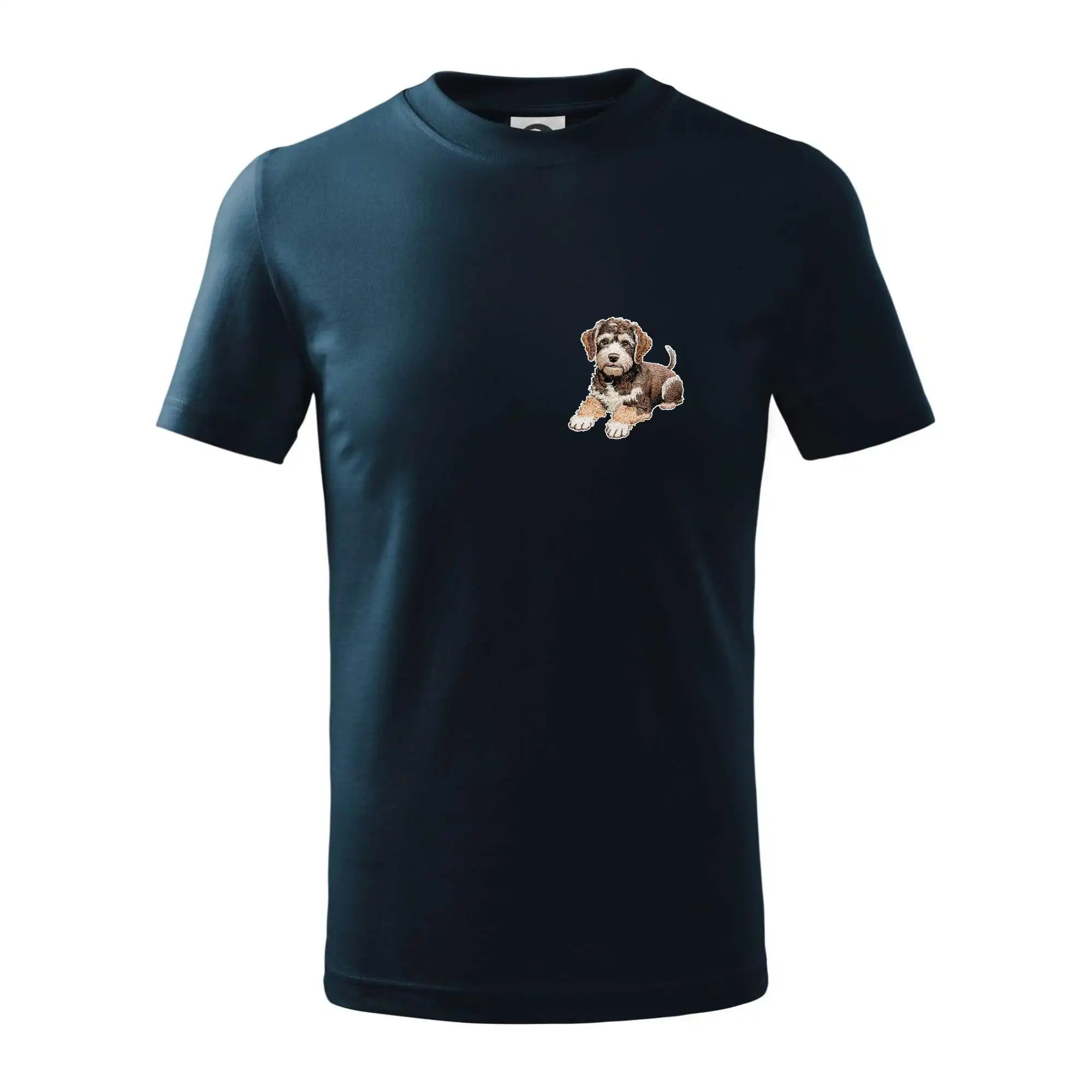 Lagotto romagnolo ležicí vyšívaný na prsu