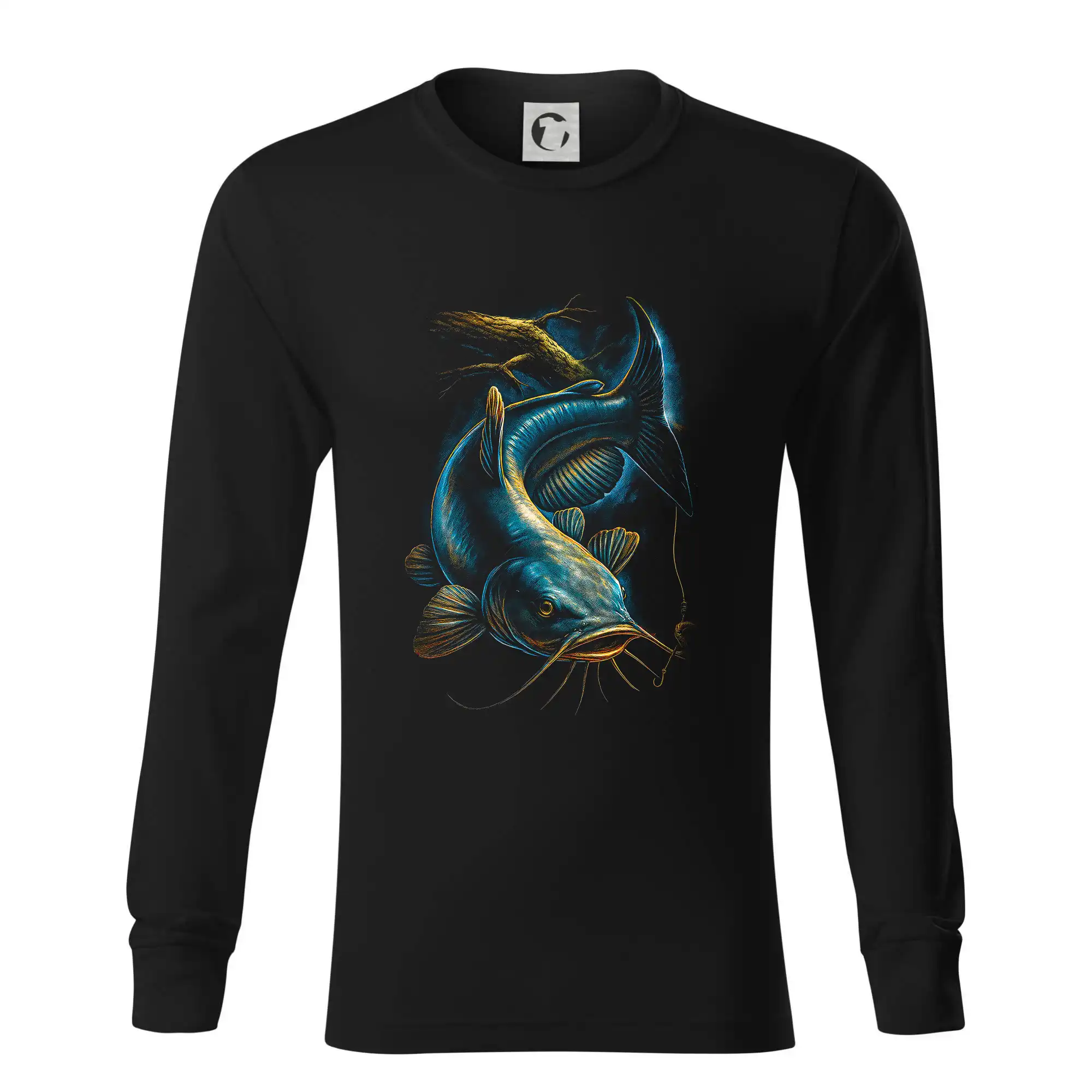 Obrázek sumec a kus stromu