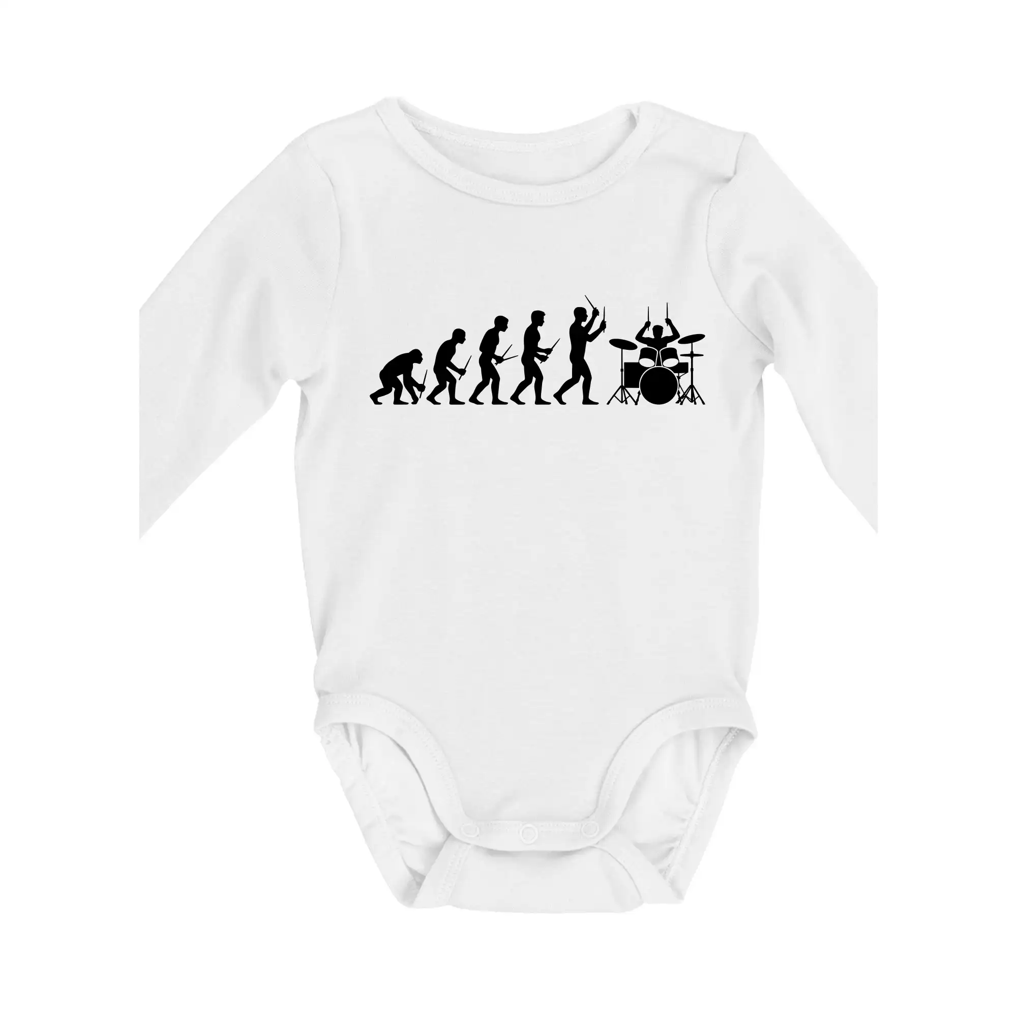 Drummer evolution - Body dojčenské s dlhým rukávom