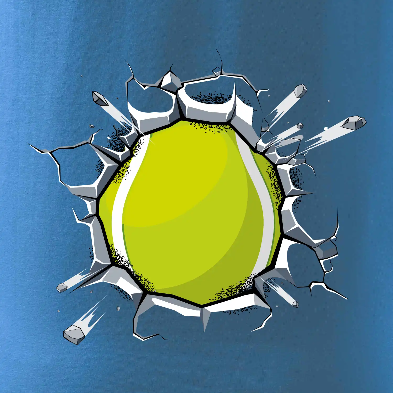 Tenisový míč v triku