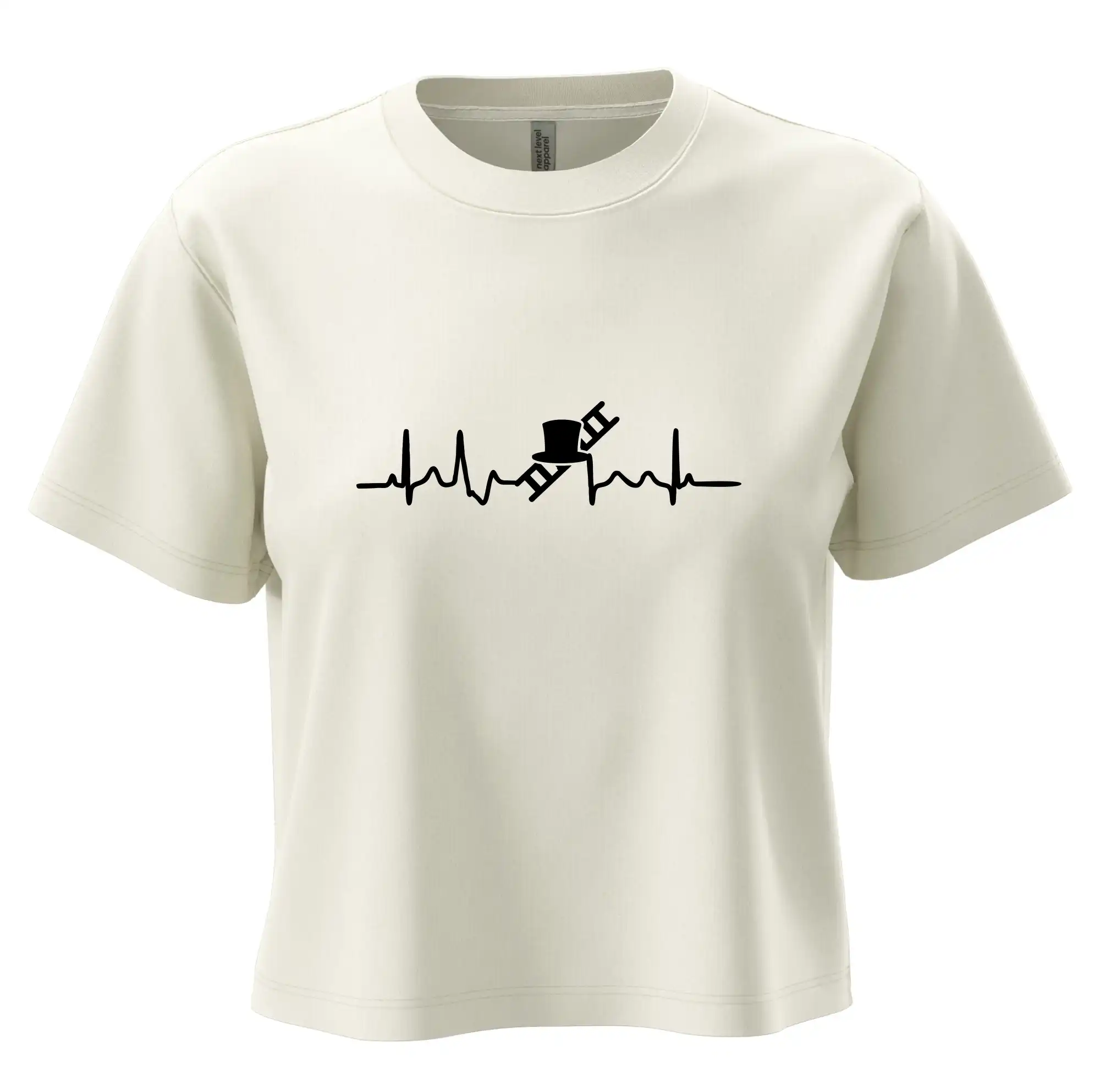 Vtipné tričká do práce - EKG kominár - Boxy cropped tričko OVERSIZE