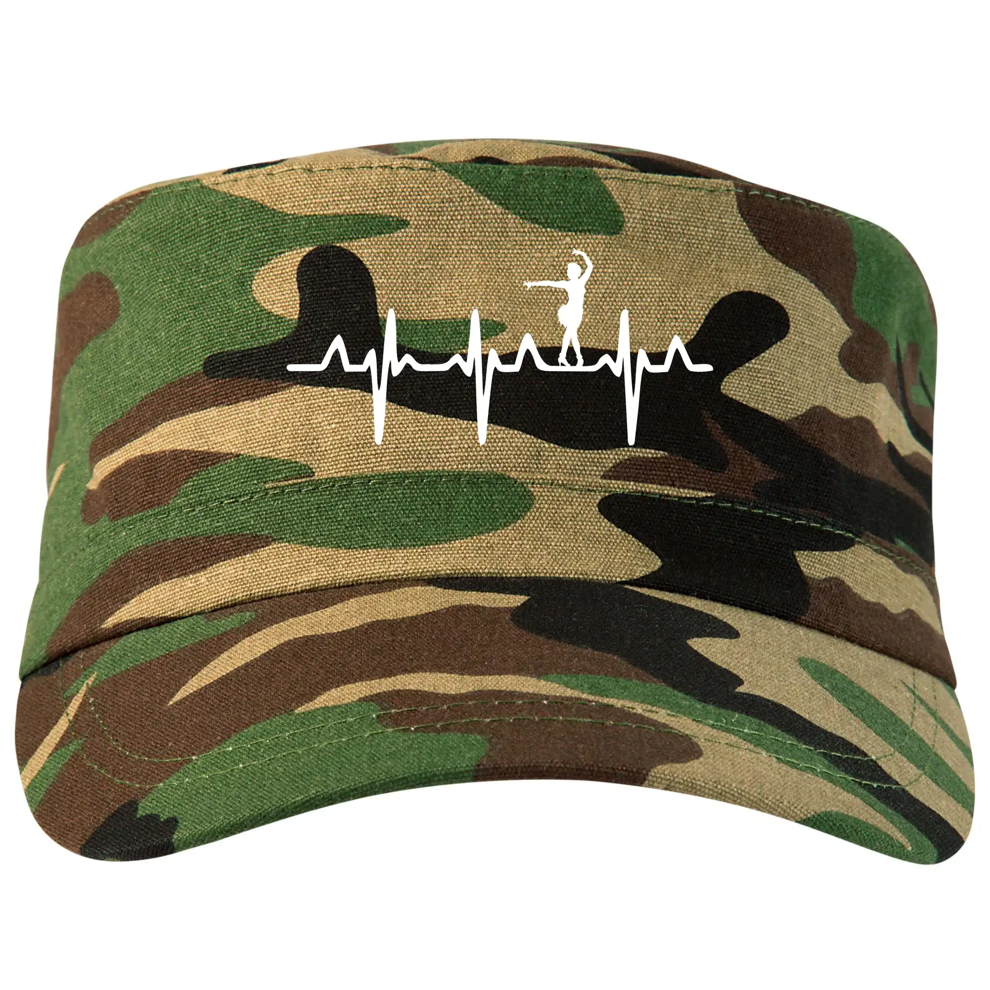 Tričká pre tanečníkov salsy - EKG tanečnice salsy - Šiltovka CAMO