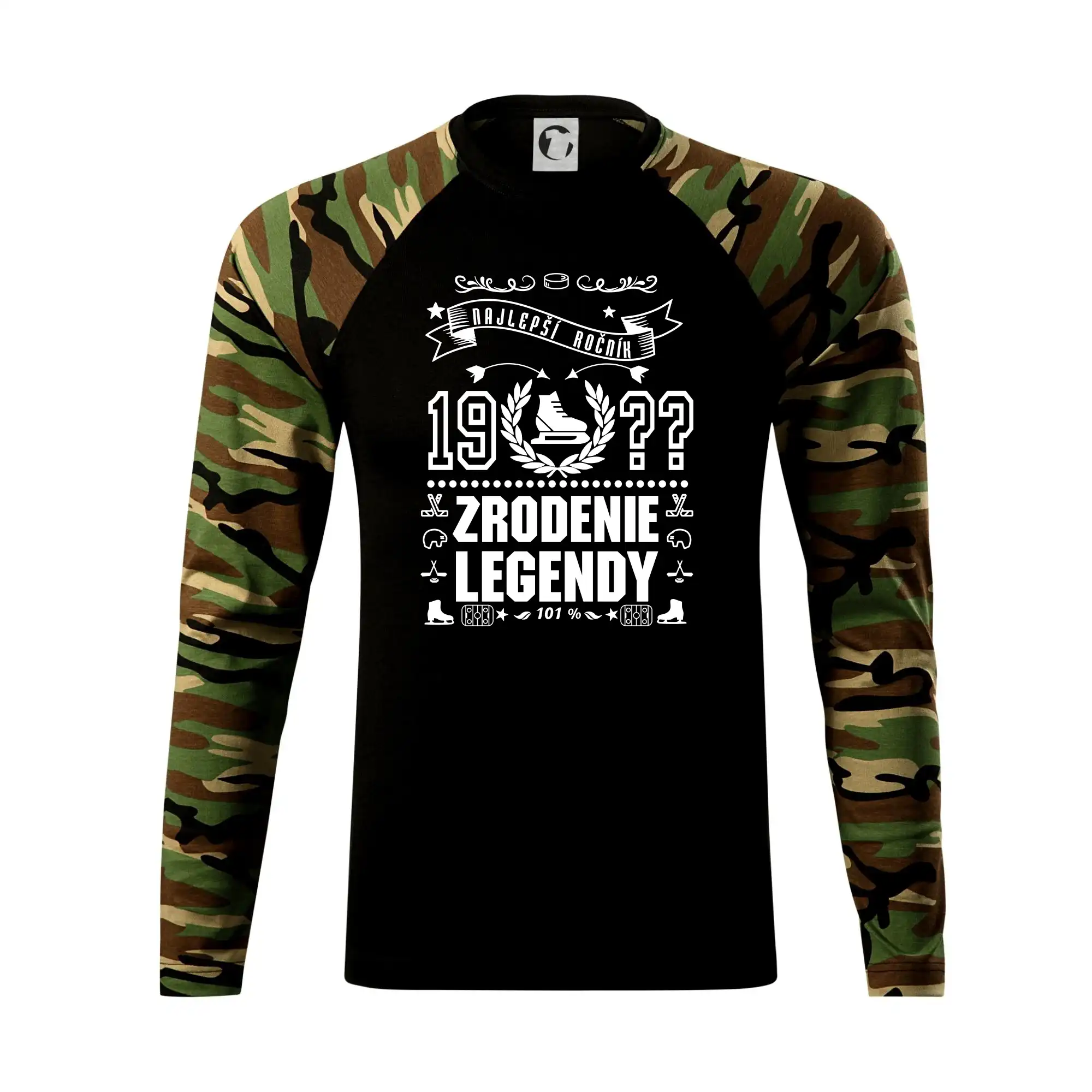 Trička Zrodenie legendy - Zrodenie legendy pre hokejistu - Camouflage LS
