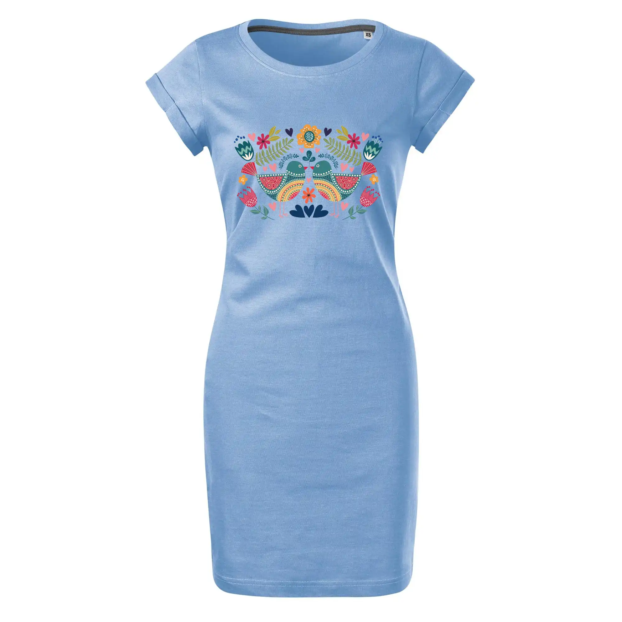 Folklór - Folklór - dva farebné vtáčiky - Tričko Šaty FREEDOM