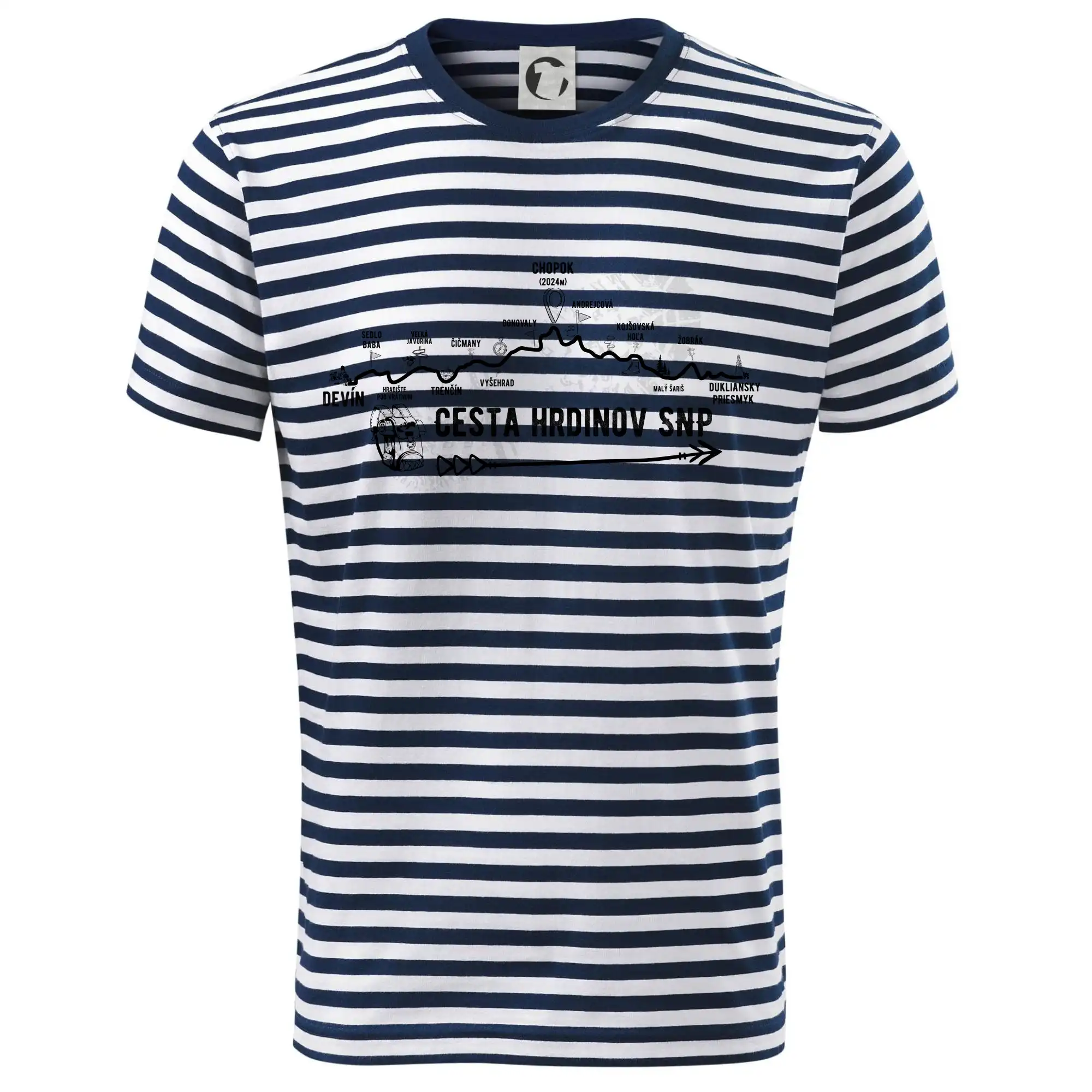 Cestovateľská tričká - Profil kopcov - Profil Cesta hrdinov SNP - Obracene Devin - Dukliansky priesmyk - Dětské triko na vodu