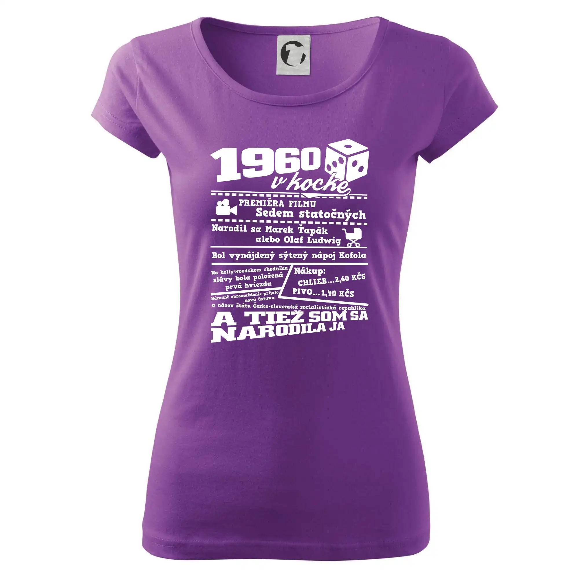 1960 v kocke - Dámske tričko Pure