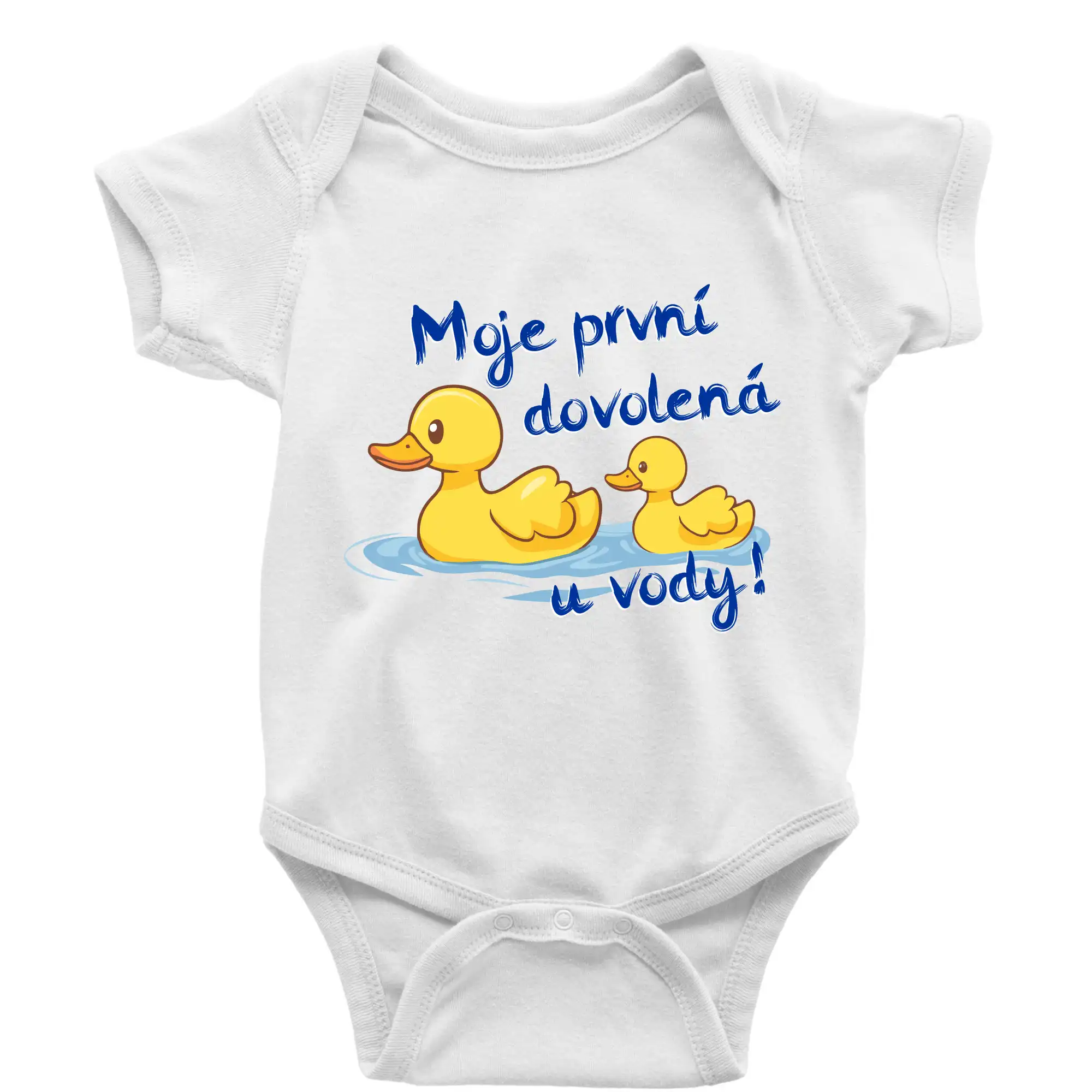 Moje první dovolená u vody - kluk - Body dojčenské s krátkym rukávom