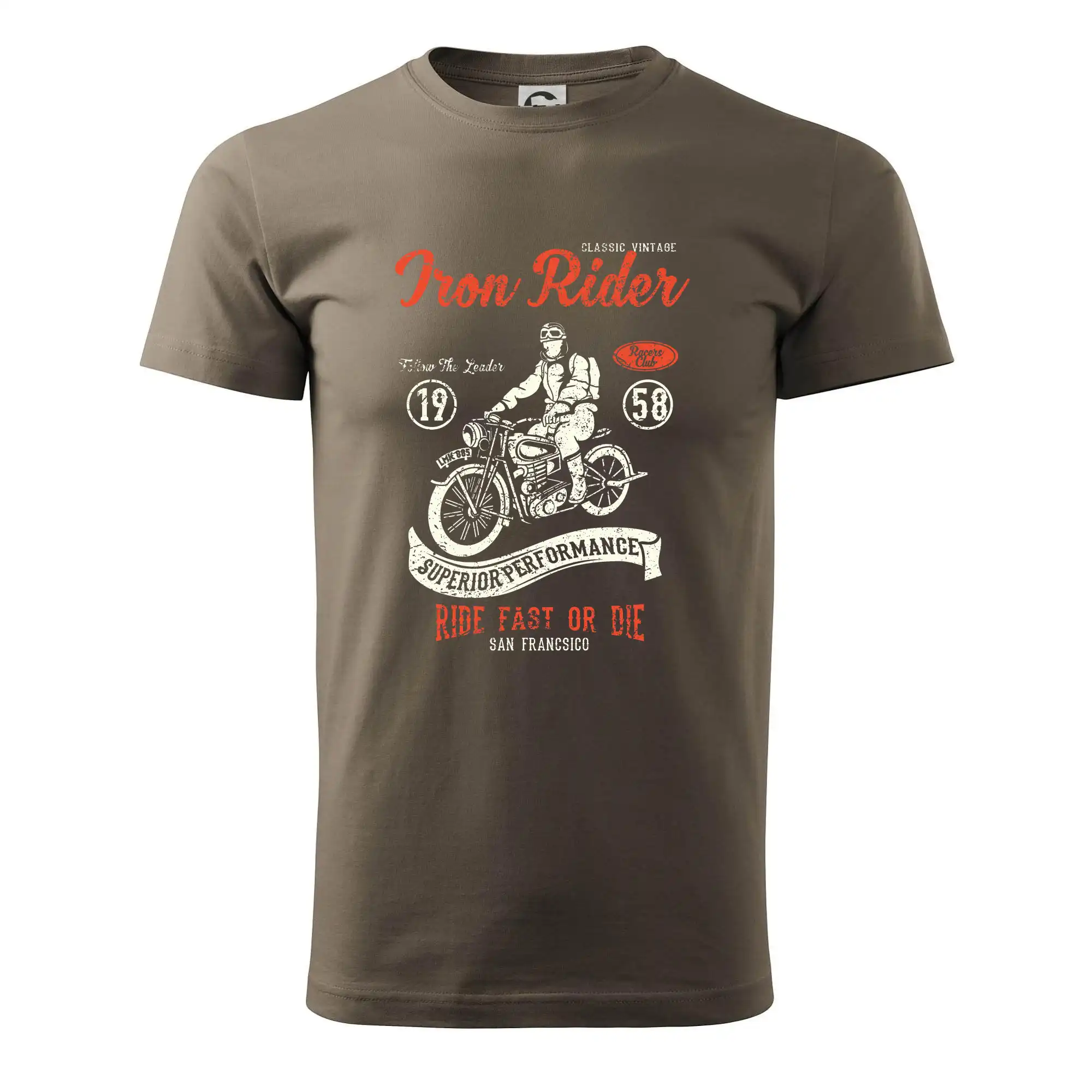 Tričká a mikiny s potlačou motoriek – pre pravých motorkárov - Iron Rider - Pánske tričko nižšej gramáže