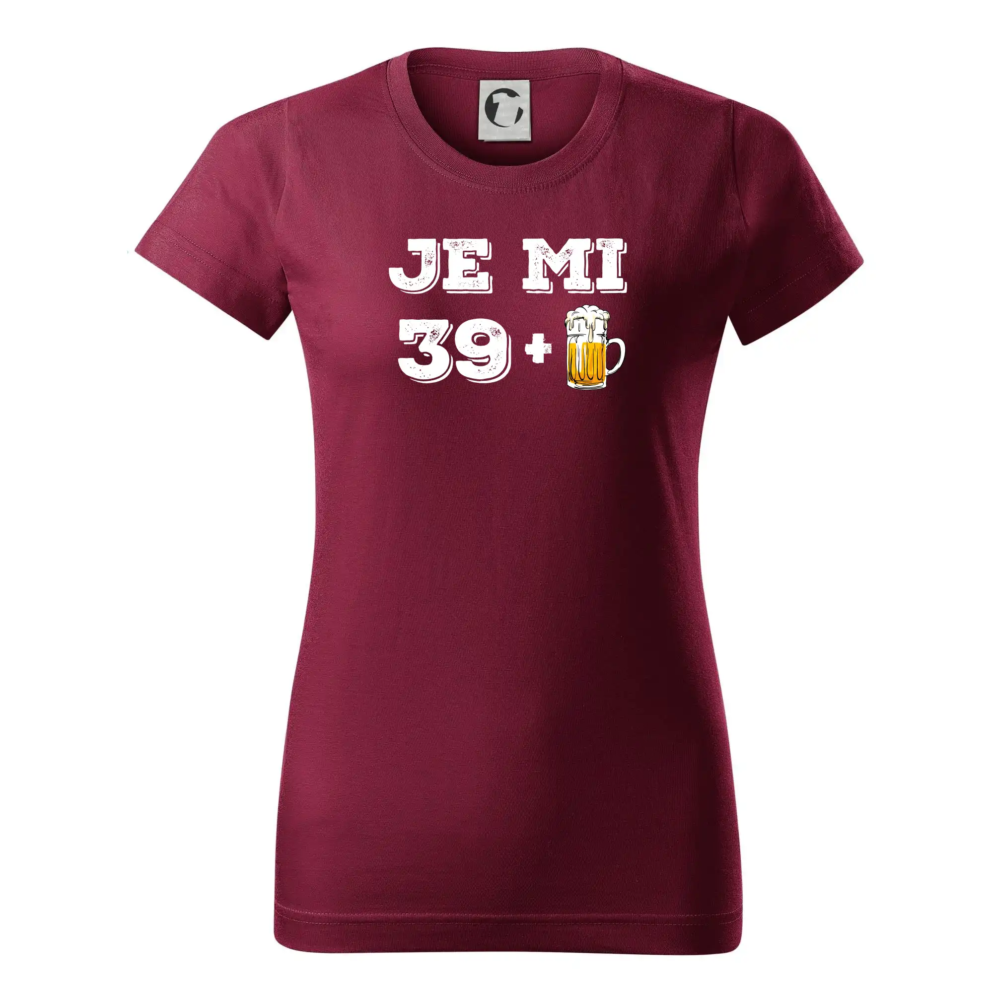 Tričko k štyridsiatke - Je mi 40 pivo - Dámske tričko basic - ľahko voľnejšie a dlhšie