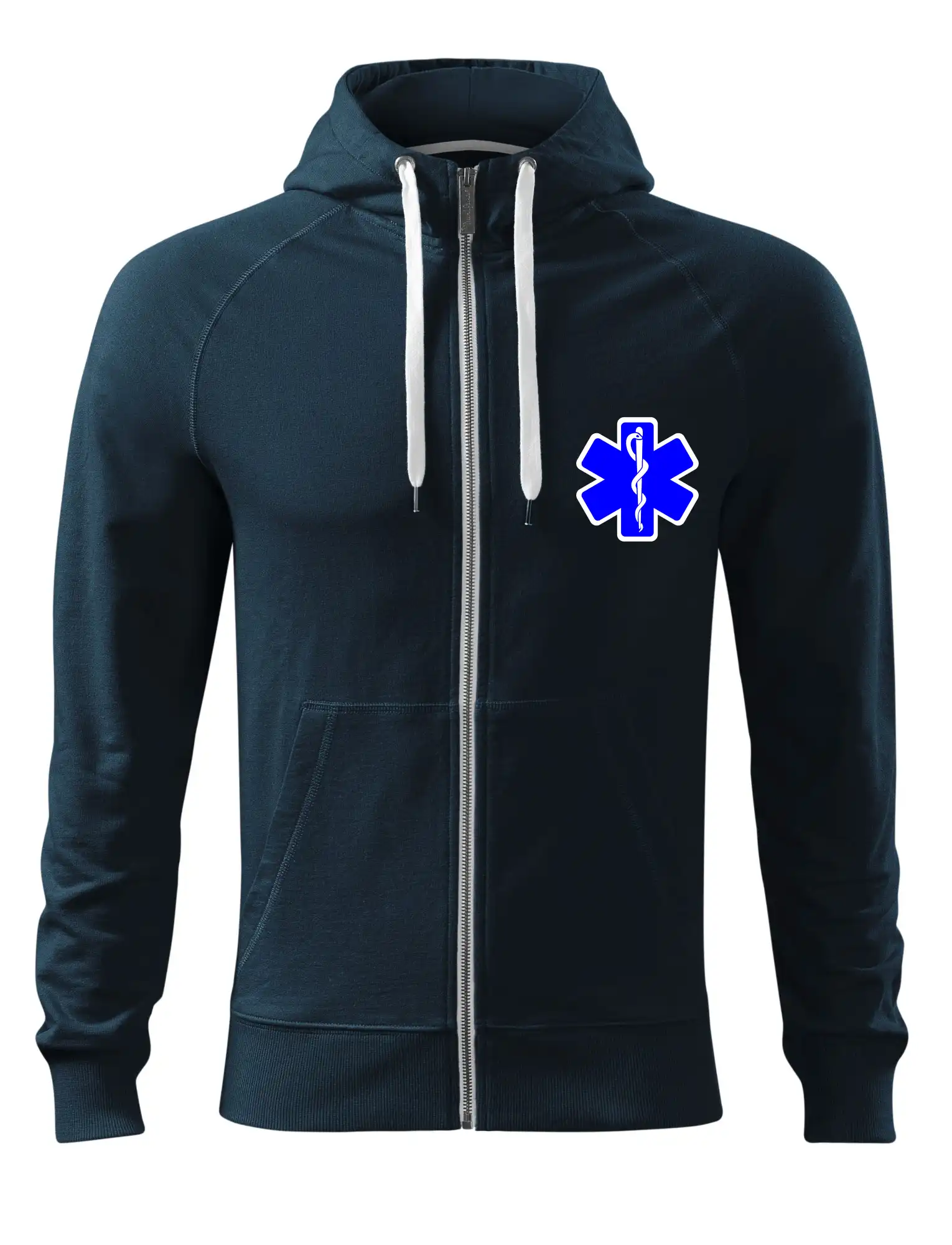 Tričká a mikiny pre záchranárov a lekárov - Kvalitné oblečenie pre zdravotníkov - Rescue - Hviezda na prsníku + nápis na chrbte - Mikina Voyage  - 100% bavlna