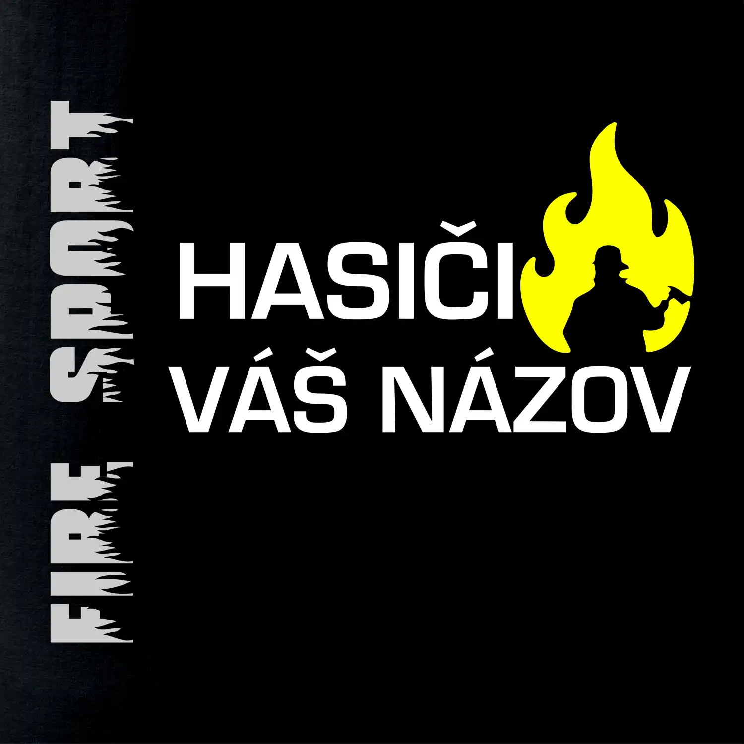 Hasiči - Váš názov - FLUO + Reflexná potlač
