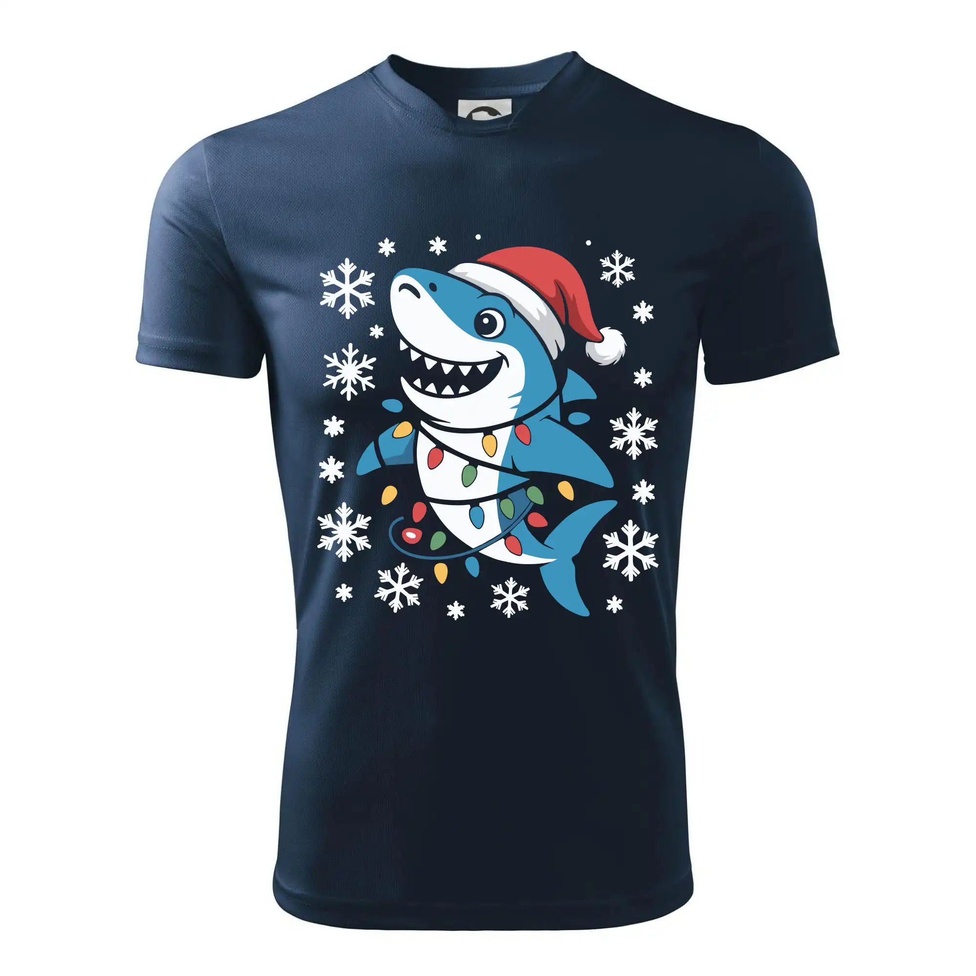 Vánoční žralok a vločky