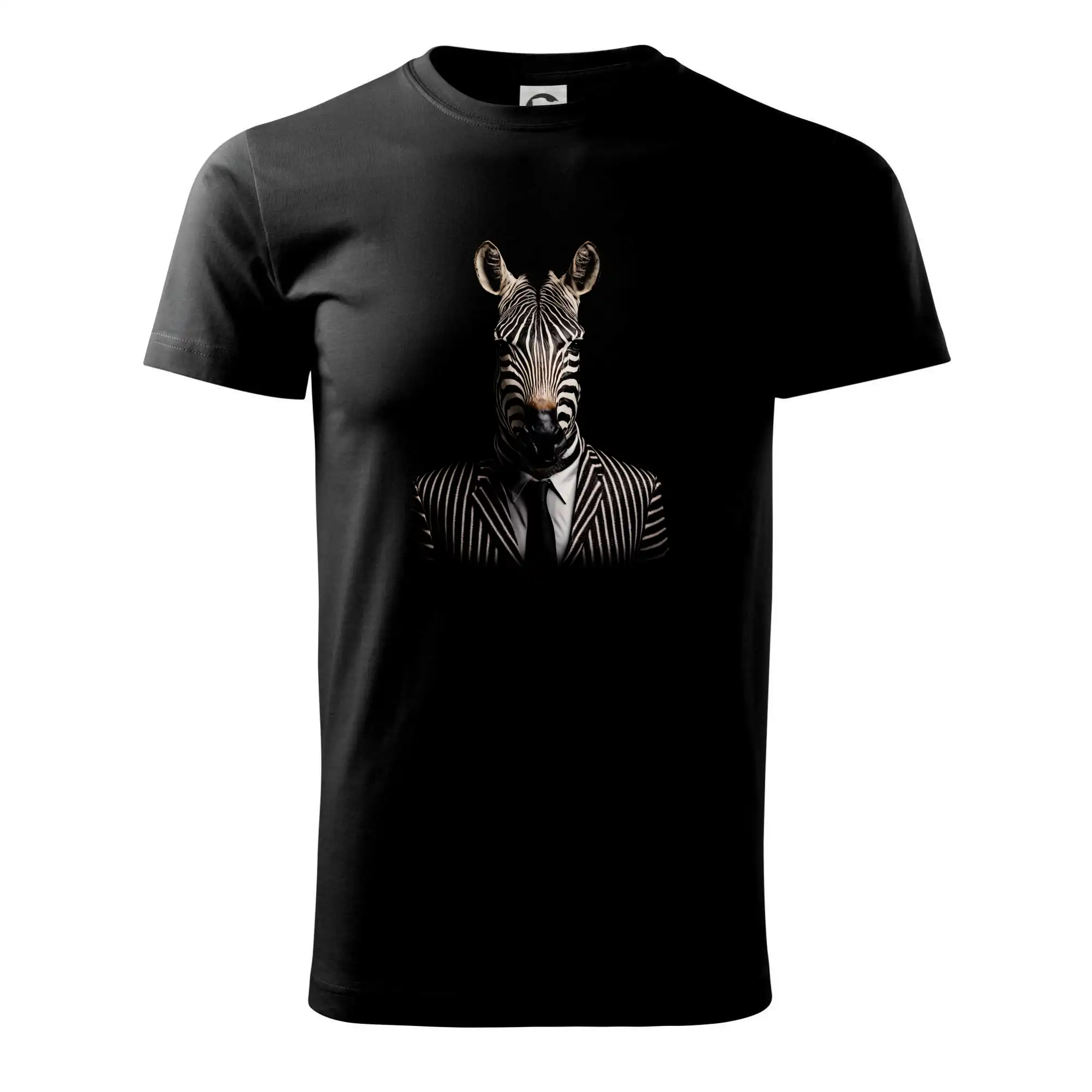 Tričká so zvieratami - Zebra v obleku - Klasické pánske tričko vyššej gramáže