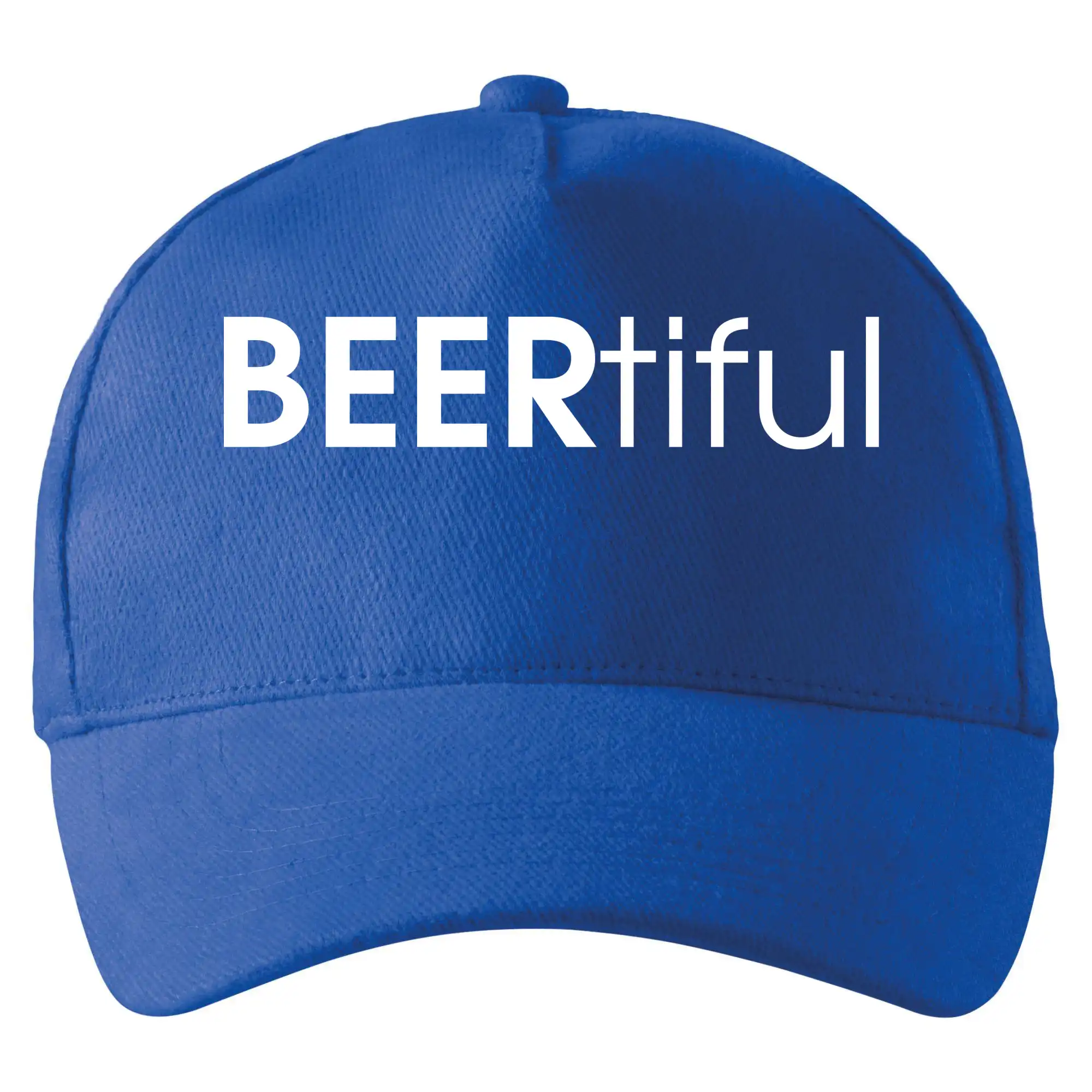 Vtipná tričká pre pivárov - Pivné nápisy BEERrtiful - Šiltovka so zahnutým šiltom a mosaznou sponou