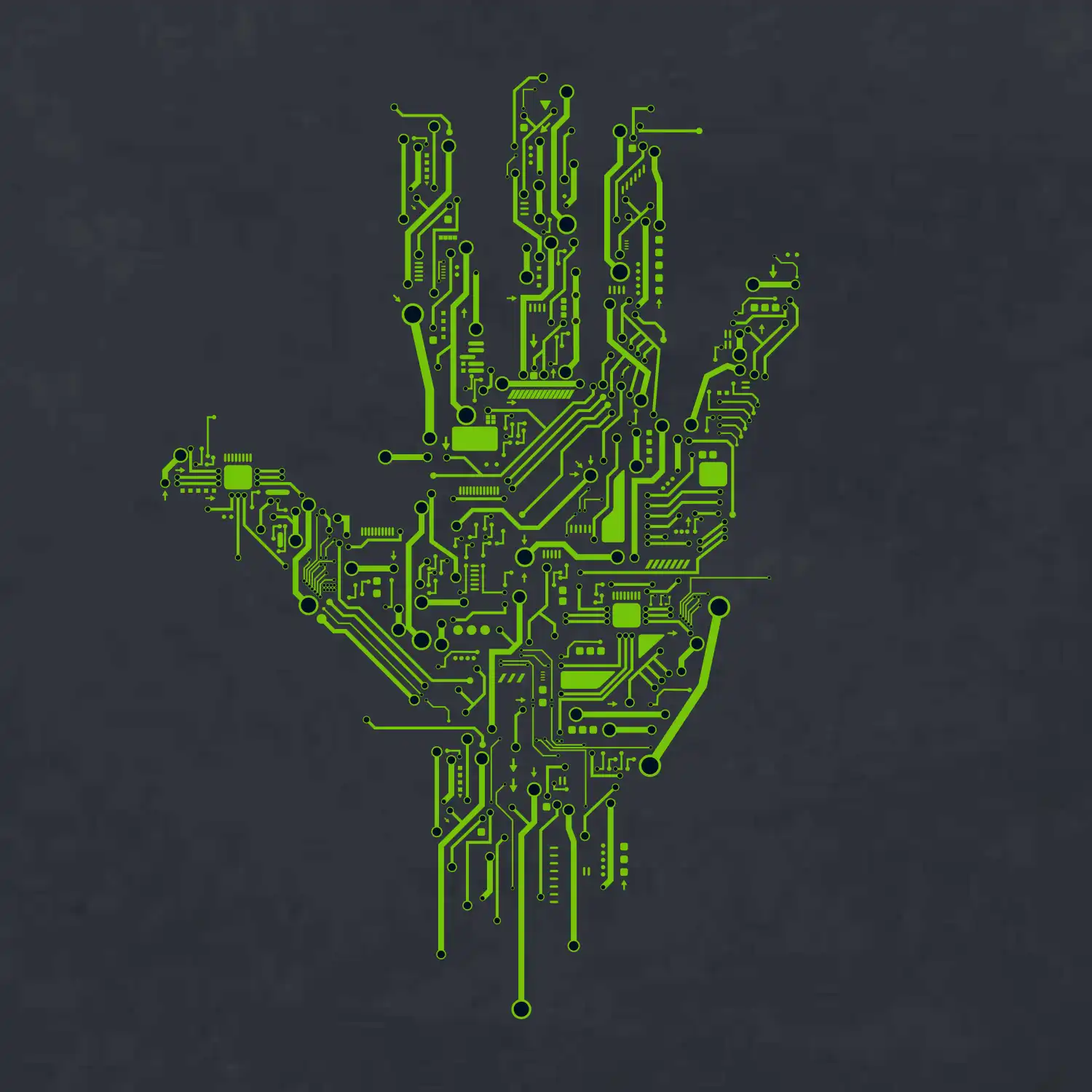 Tištěný spoj ruka