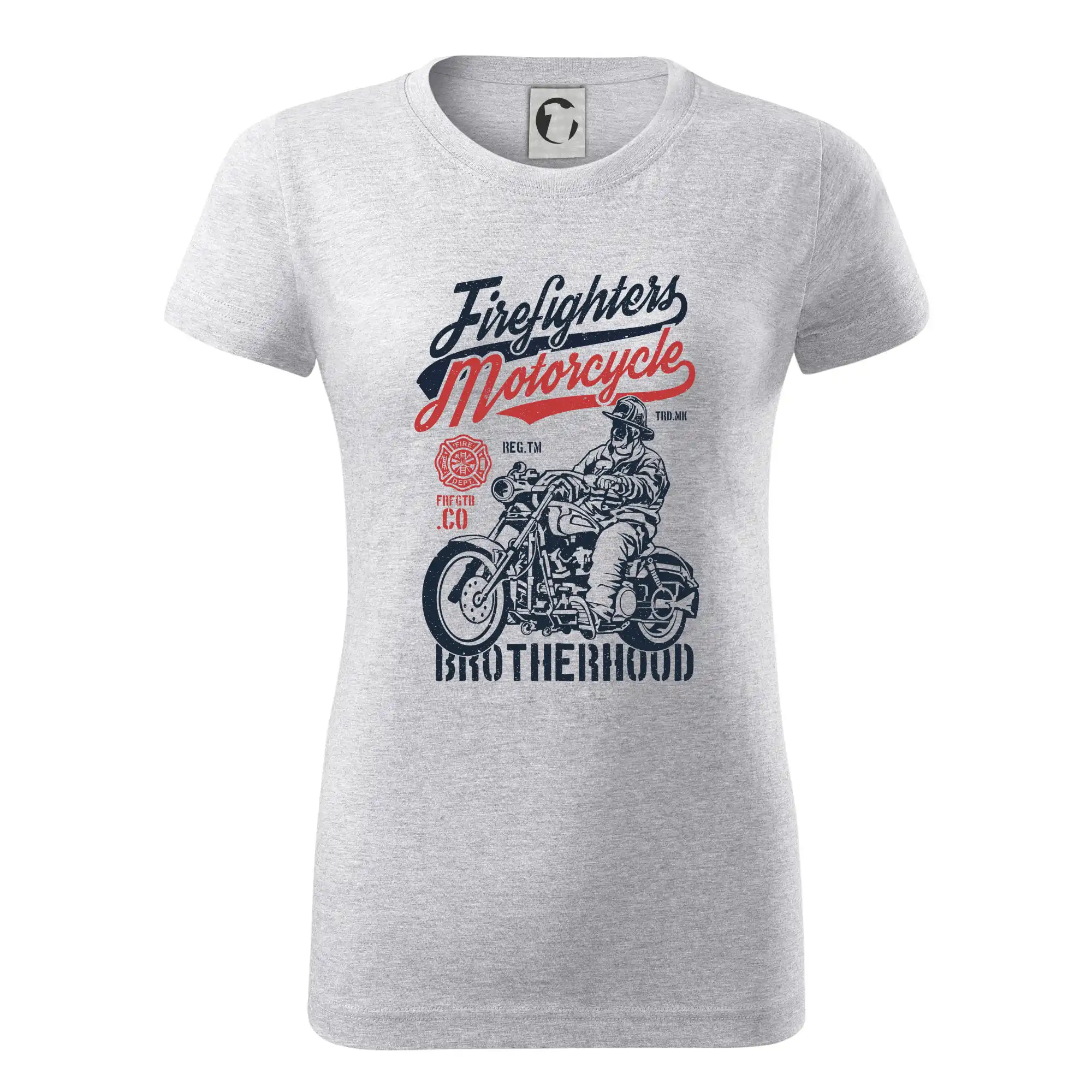 Originálne tričká pre hasičov - Firefighters Motorcycle - Dámske tričko basic - ľahko voľnejšie a dlhšie