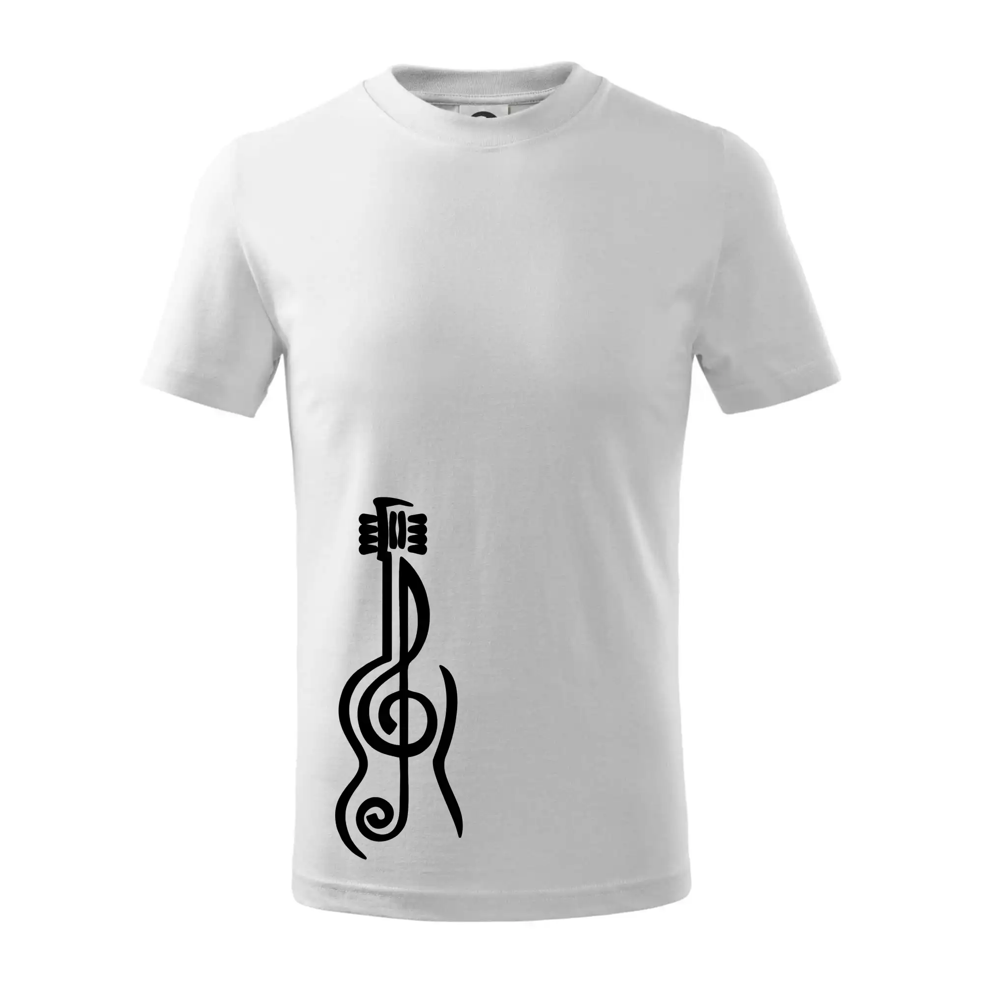 Husľový kľúč gitara - Tričko detské bavlnené