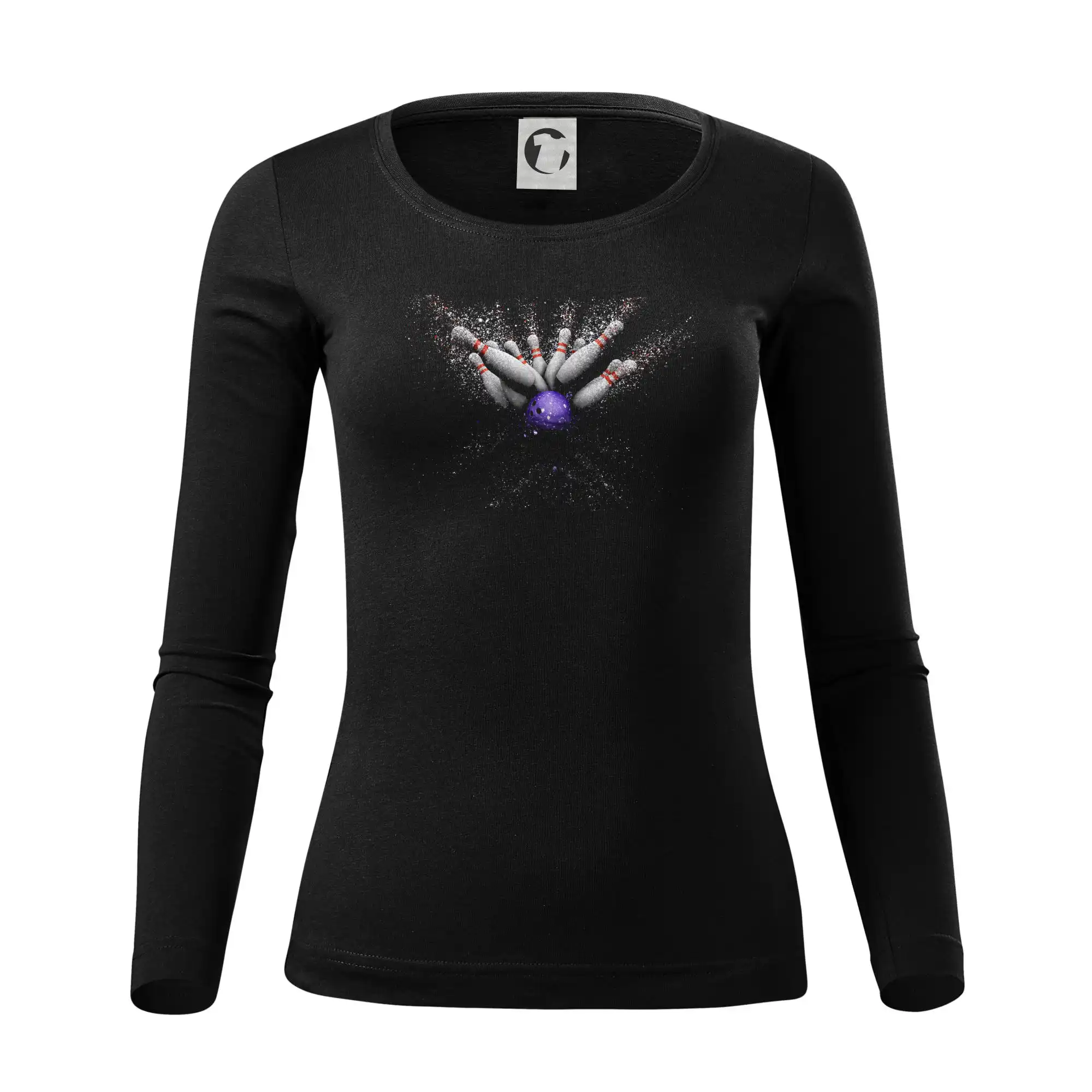 Tričká Bowling - Kolky splash - Dámske tričko FIT-T LS - zužené