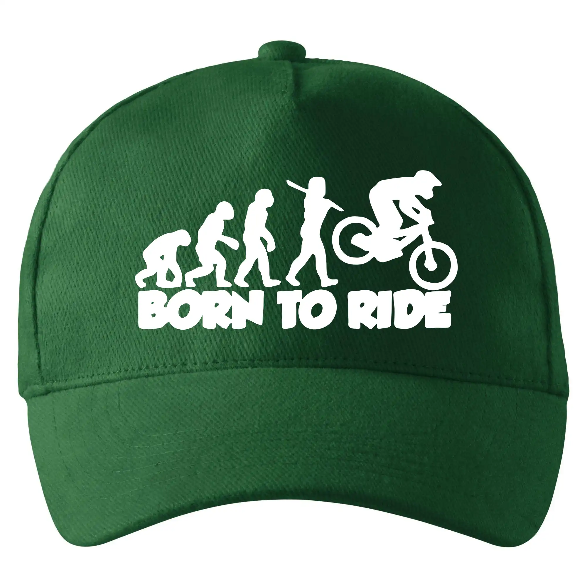 Tričká s potlačou evolúcia - Evolution Born to ride - Šiltovka so zahnutým šiltom a mosaznou sponou