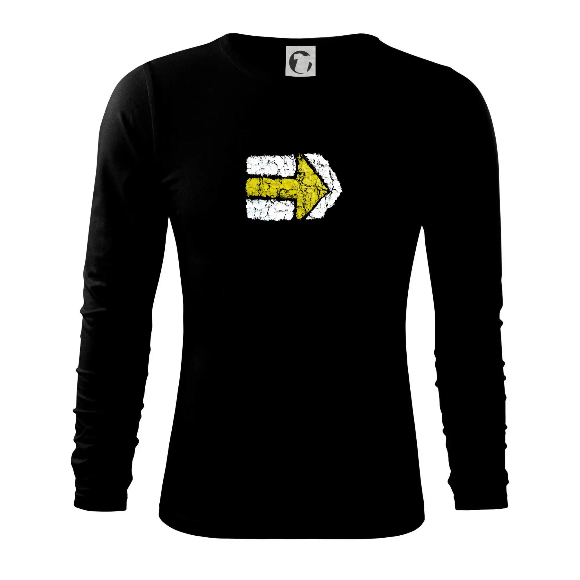 Trička na kempovanie - Párová turistická značka žlutá - Tričko s dlhým rukávom FIT-T long sleeve