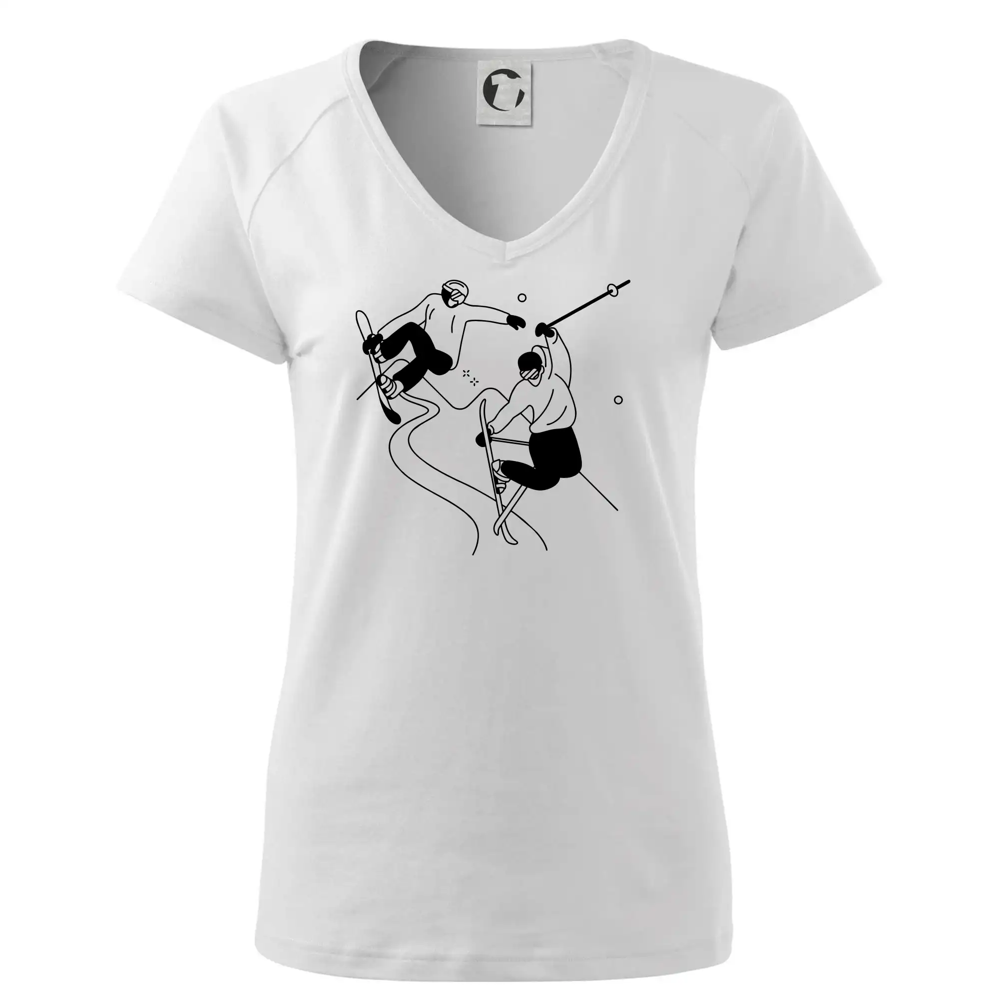 Lyžovaní - kresleny obrázek