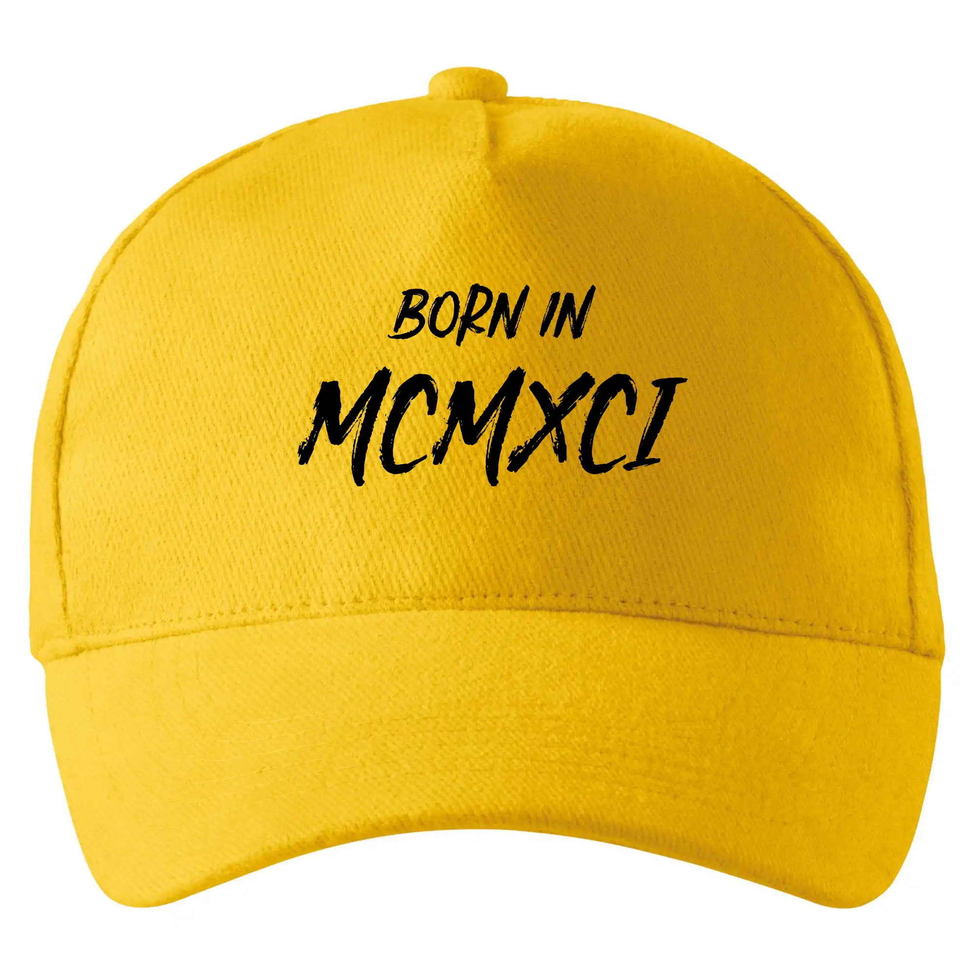 Trička s ročníkom 1991 - Born in - Rímske číslo 1991 - Šiltovka so zahnutým šiltom a mosaznou sponou