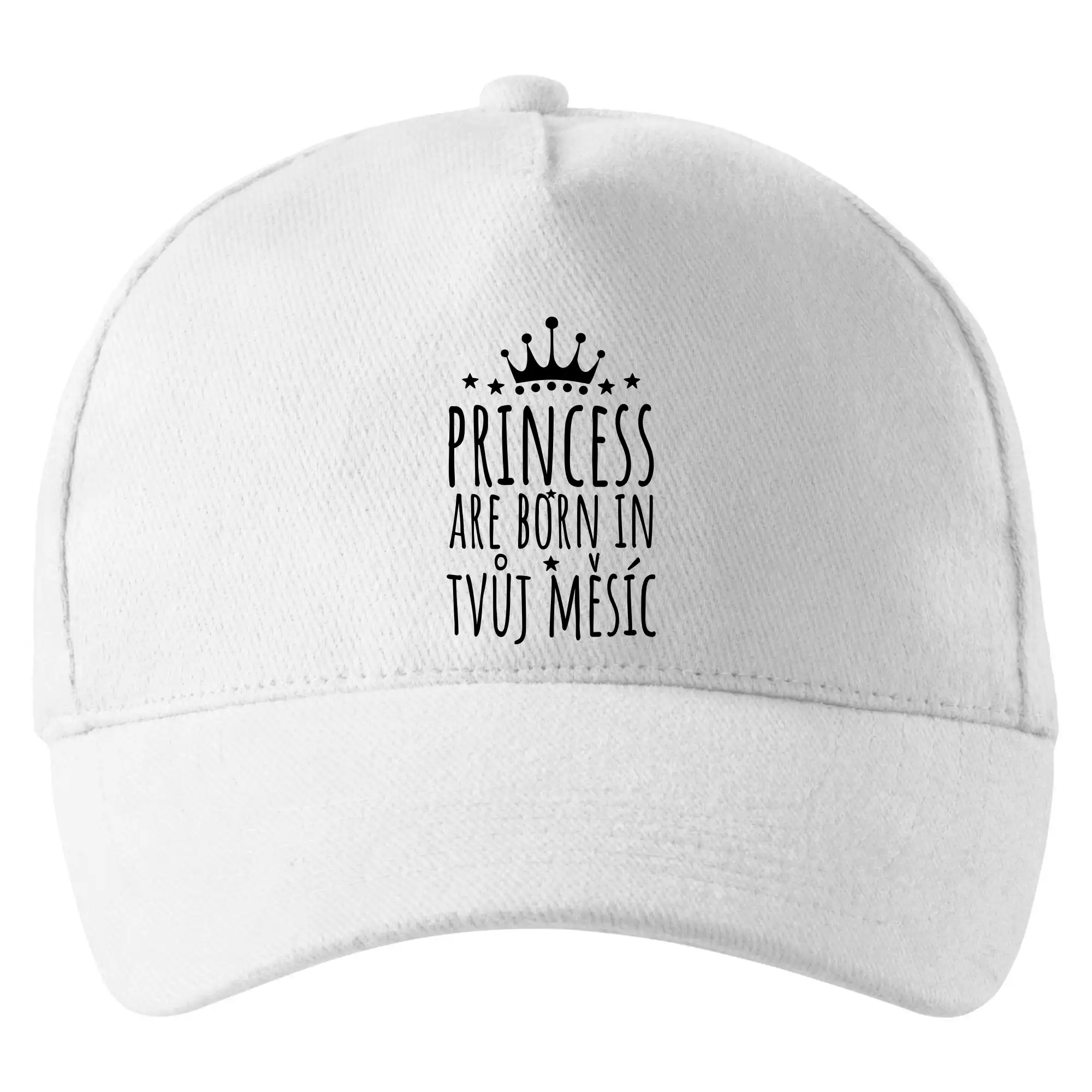 Tričká k narodeninám - Princesses are born in (Vlastný nápis mesiac narodenia) - Šiltovka so zahnutým šiltom a mosaznou sponou