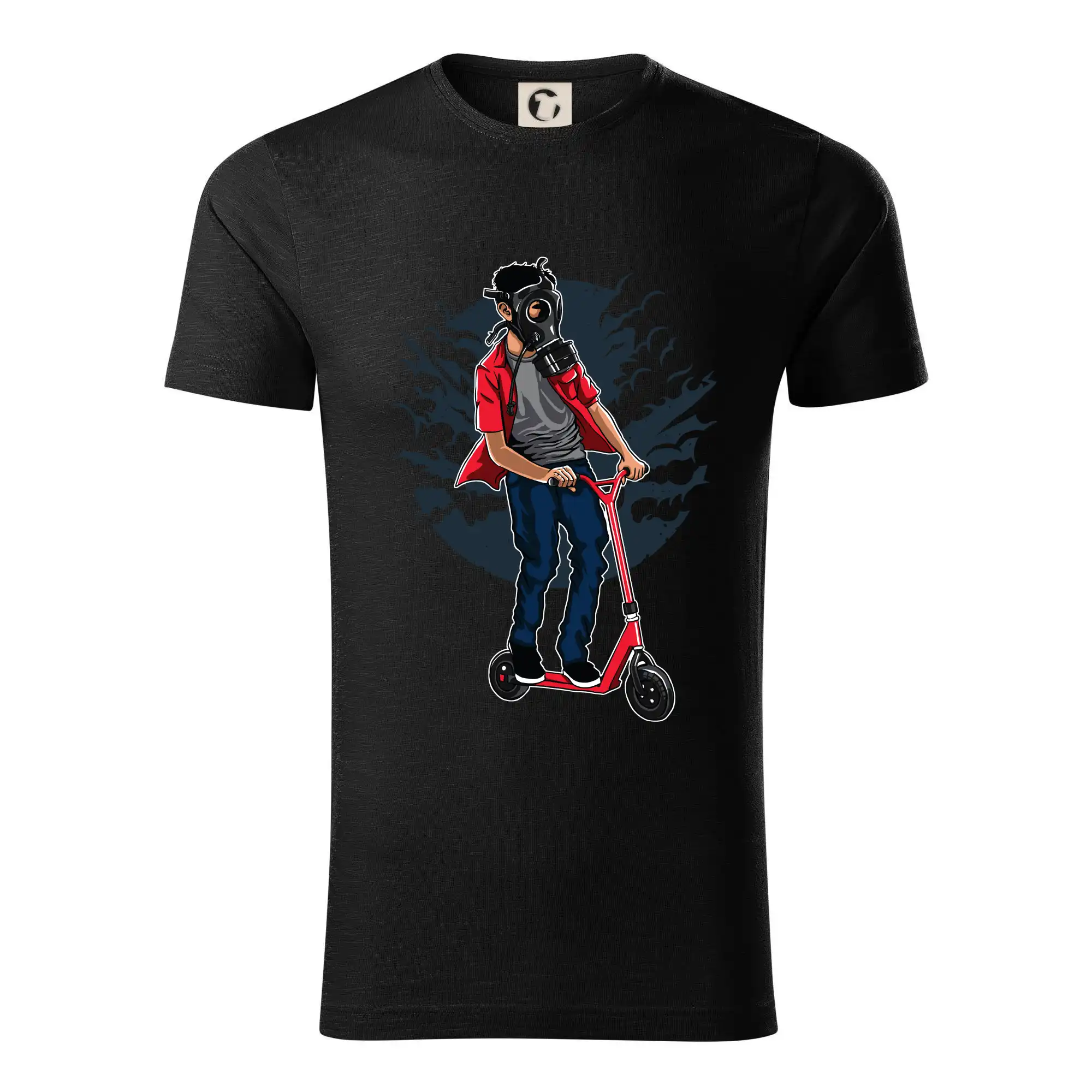 Tričká na kolobežku - Gasmask Rider - Tričko z organickej bavlny