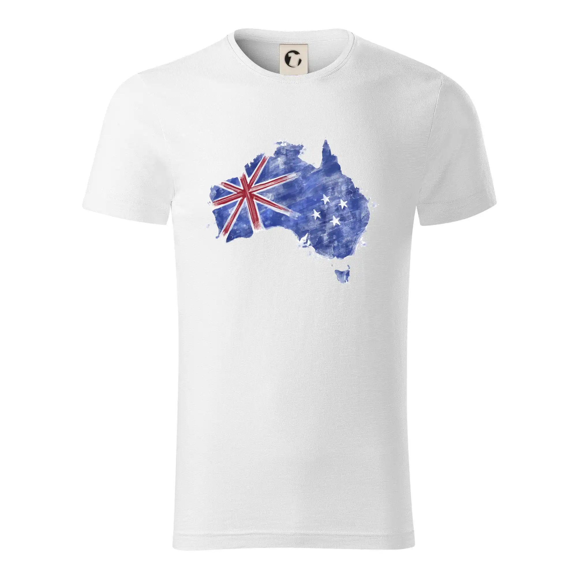 Motívy štátnych vlajok - Austrália - vlajka maľovaná - Tričko z organickej bavlny