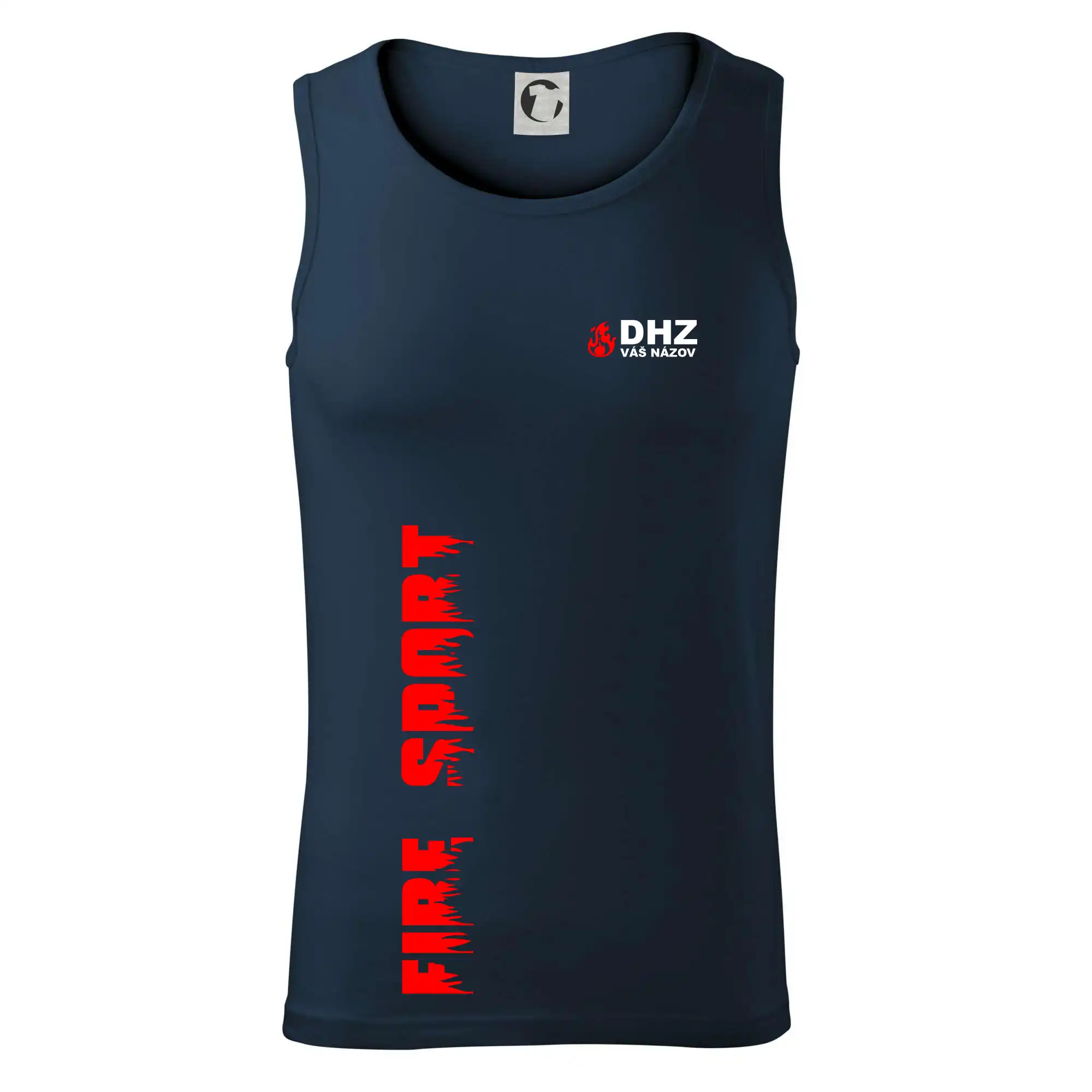 Originálne tričká pre hasičov - DHZ (oheň, firesport, názov sboru - vlastný nápis) - Tielko pánske Core