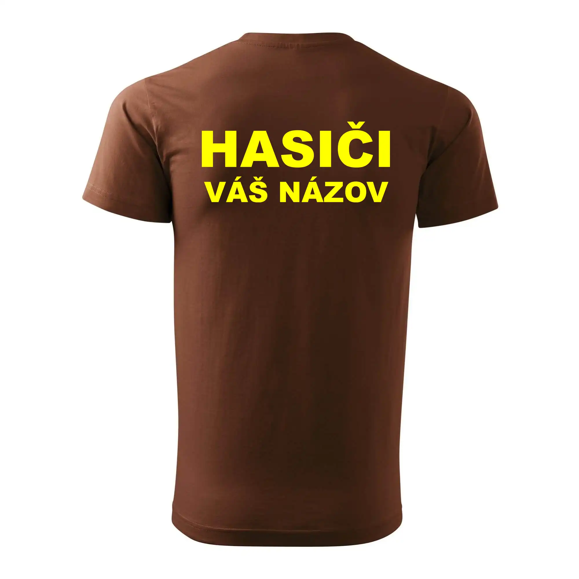 Hasiči - žltý nápis - váš názov zboru