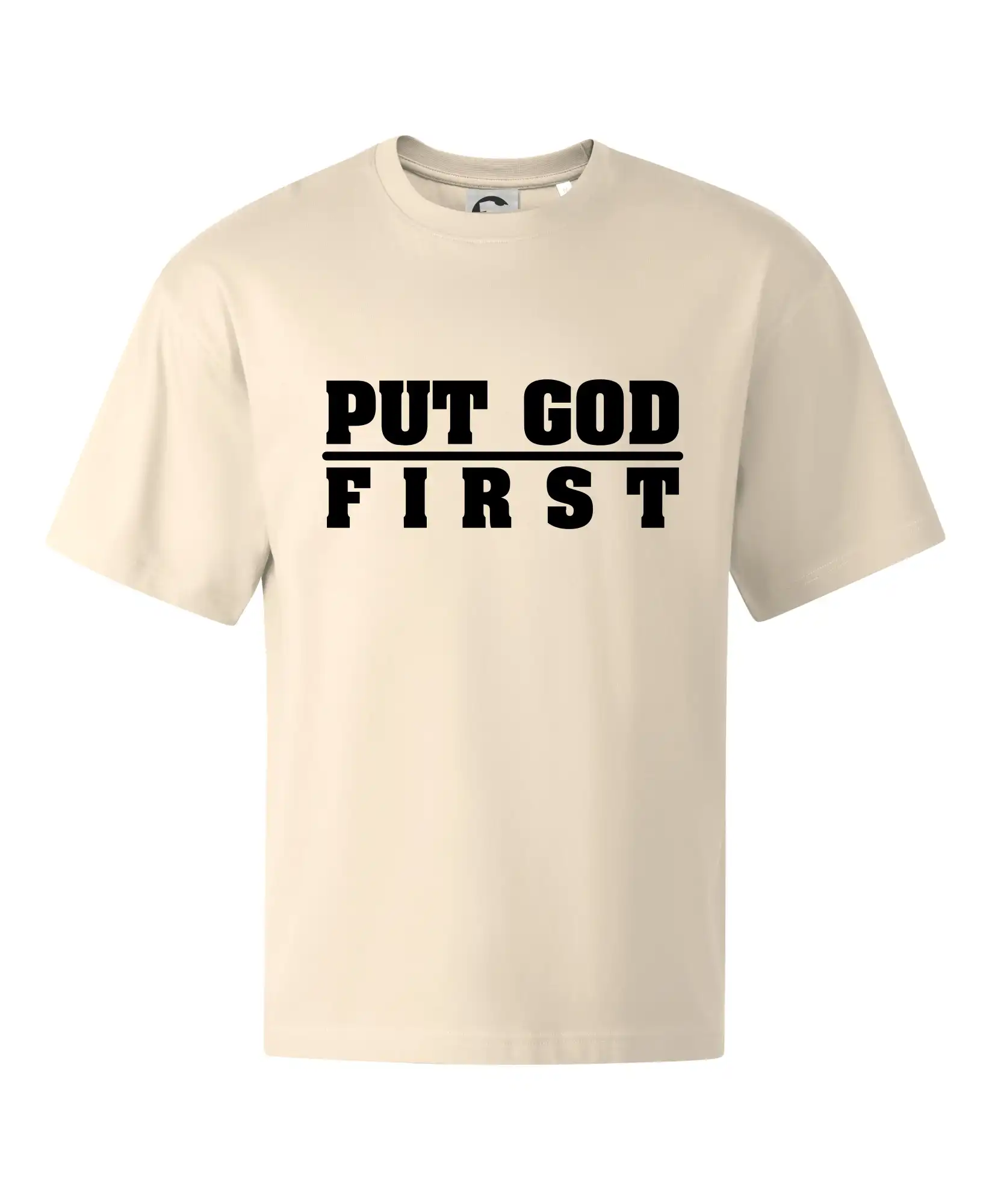 Put God first hrubý nápis