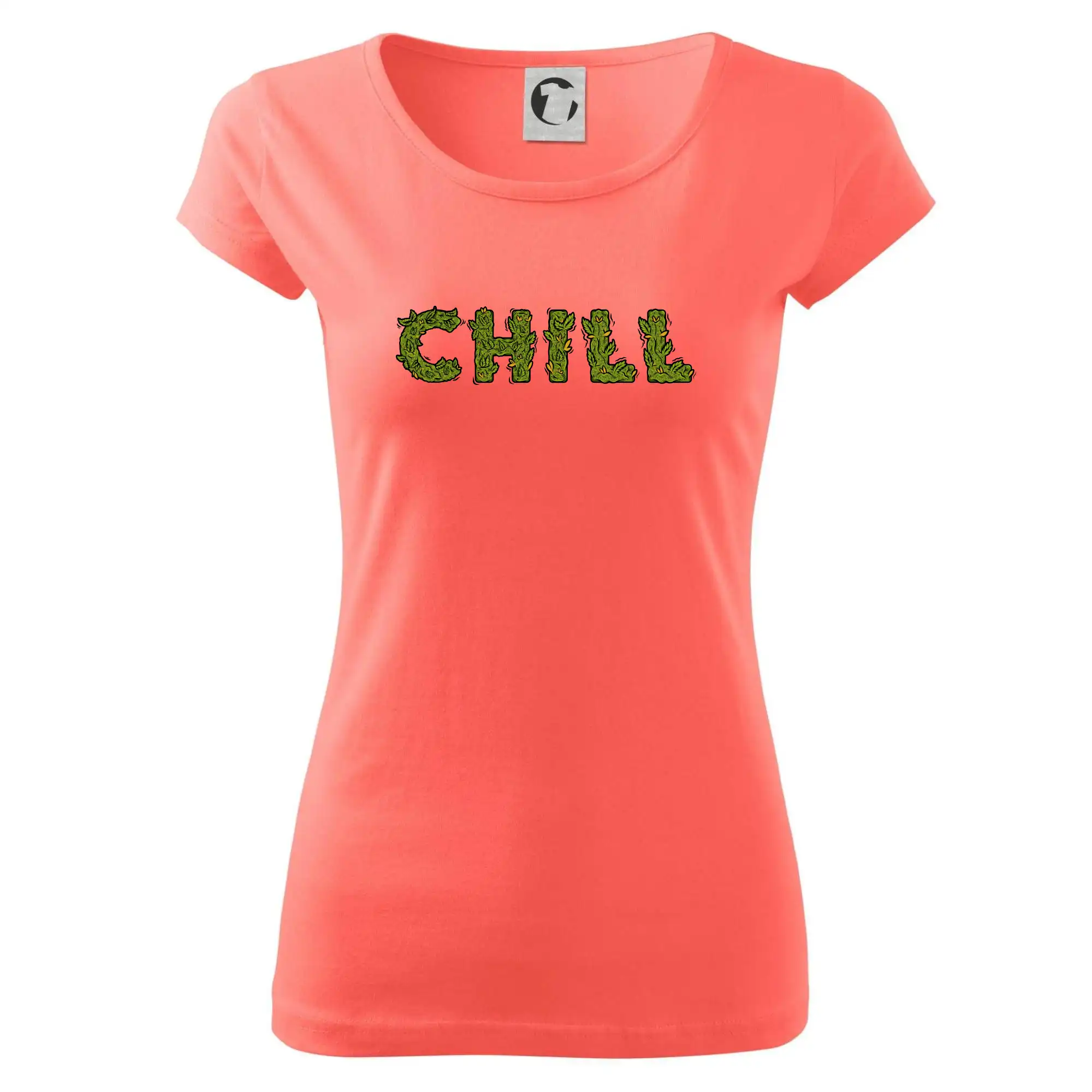 Tričká pre pohodový ľudí - Konopi nápis chill - Dámske tričko Pure