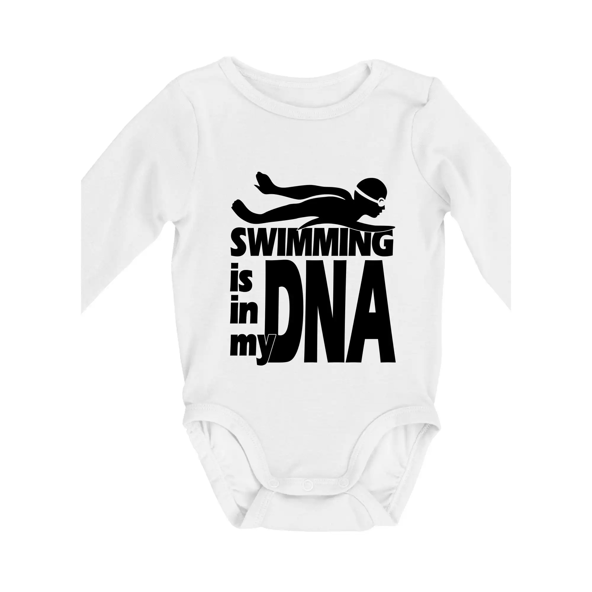Ostatné športy - Swimming is in my DNA - Body dojčenské s dlhým rukávom