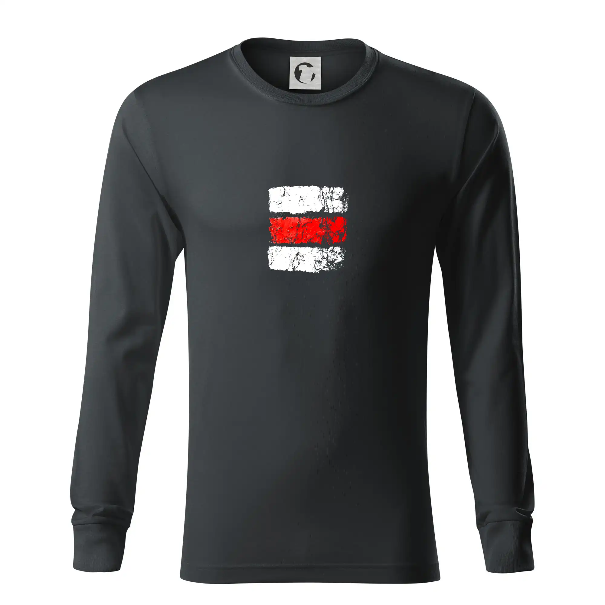 Trička pre cestovateľov - Turistická značka - červená - Tričko s dlhým rukávom LS R05