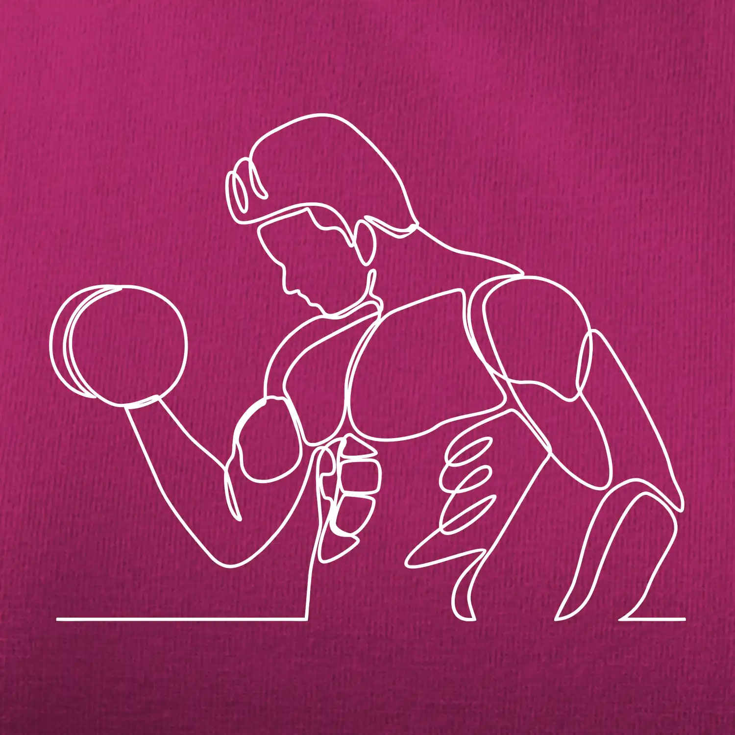 Fitness muž jedním tahem
