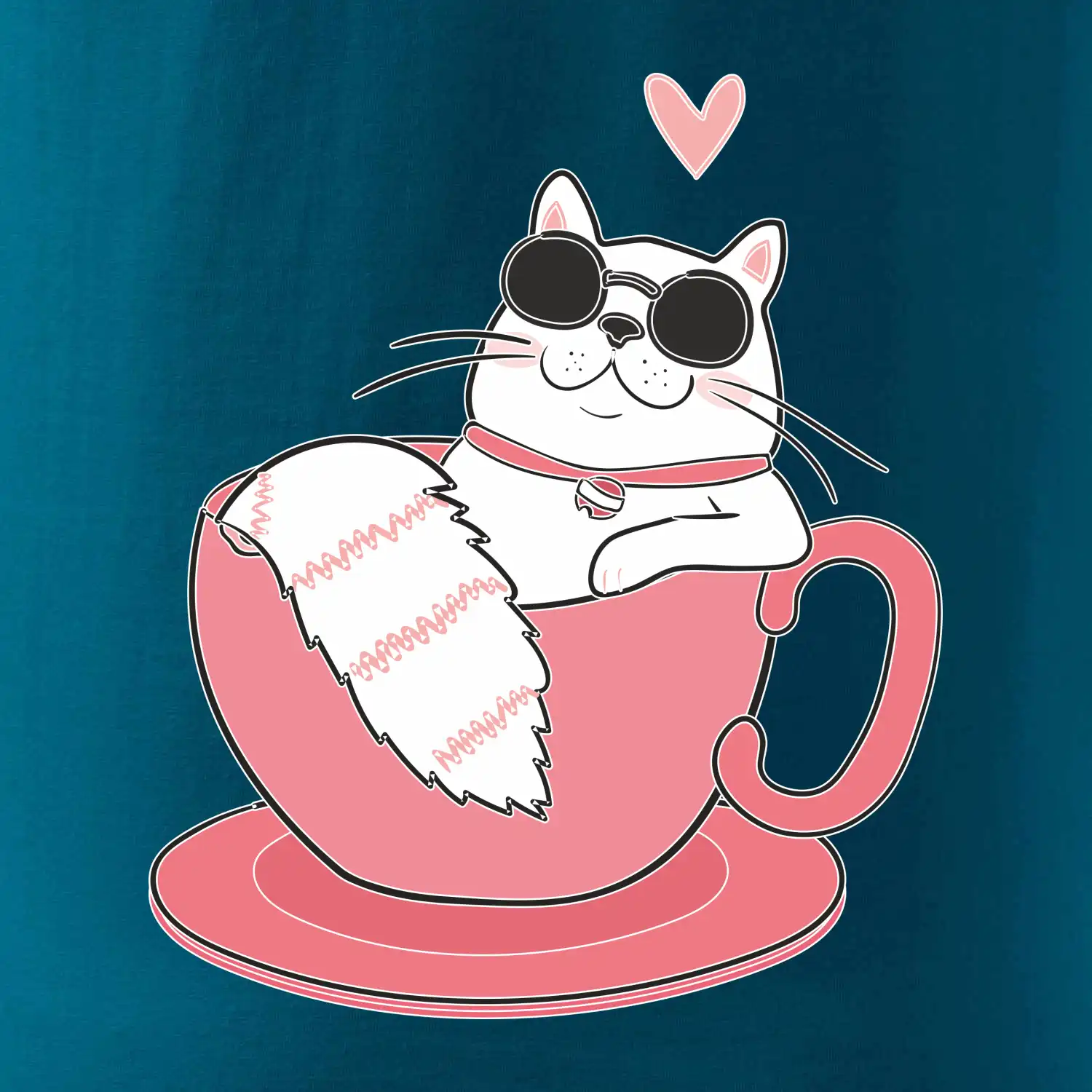 Hustá kočka v hrníčku