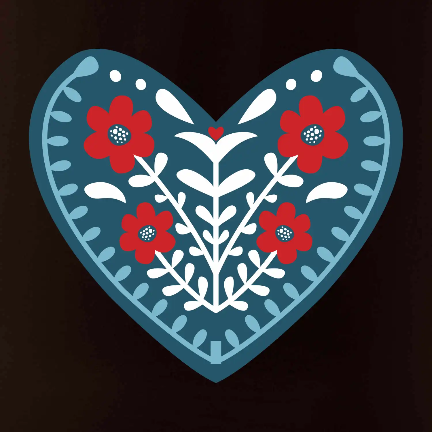 Folklor - srdce modré plné