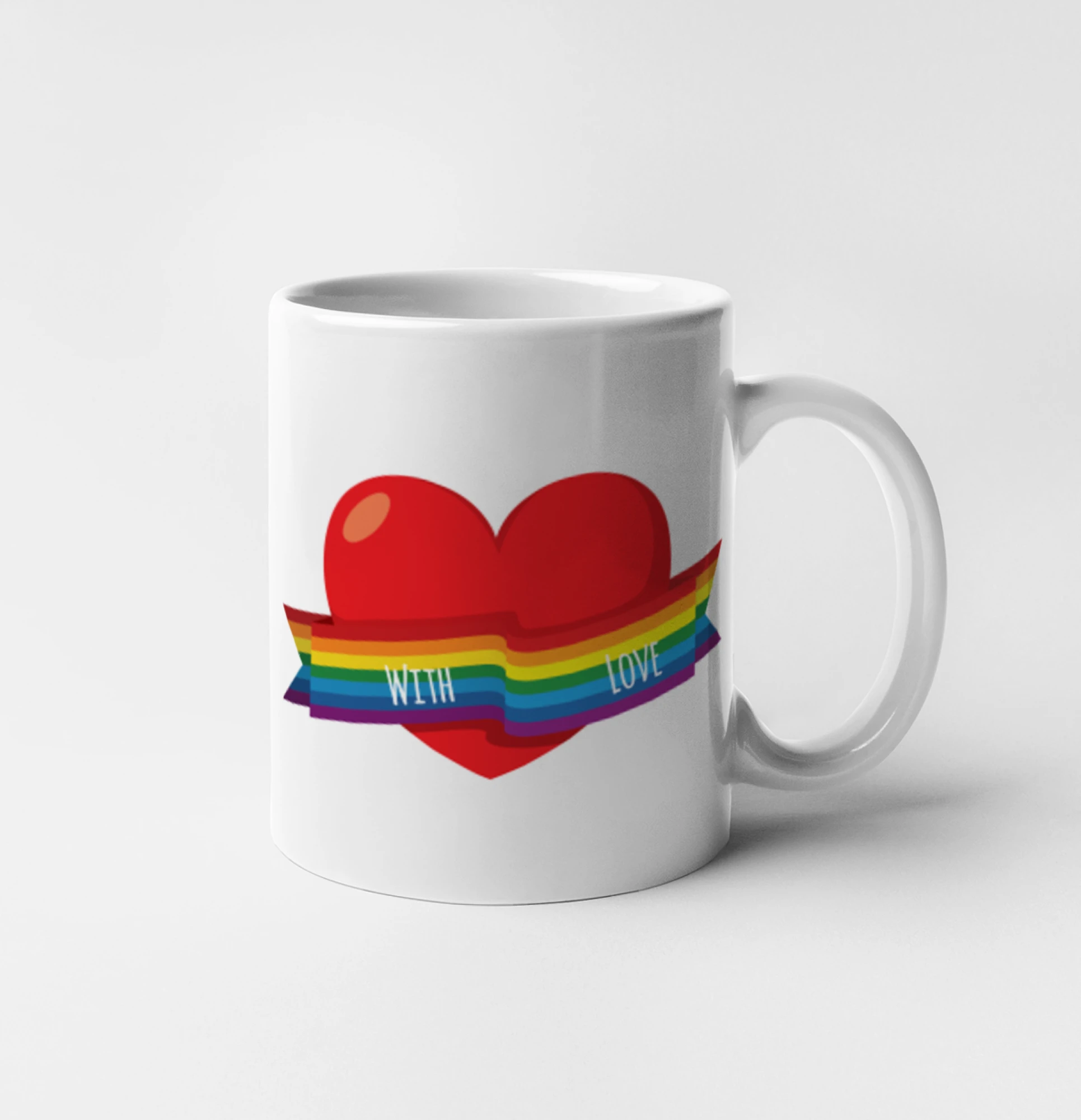 Tričká pre LGBT a Queer komunitu - LGBT with love - Hrnček 