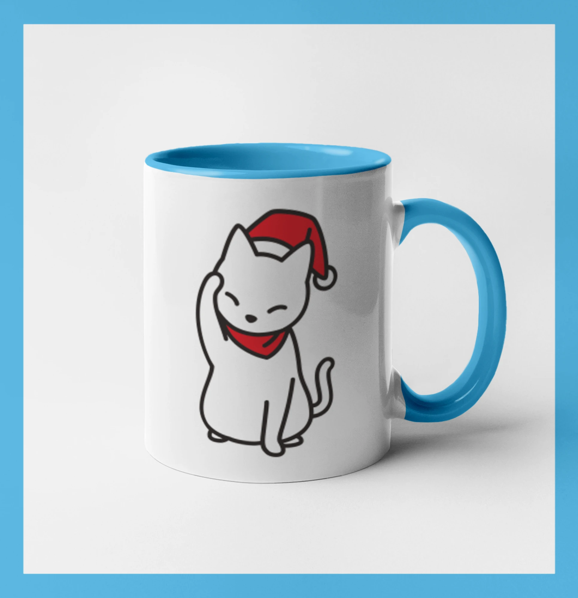 Vánoční kočka mávající