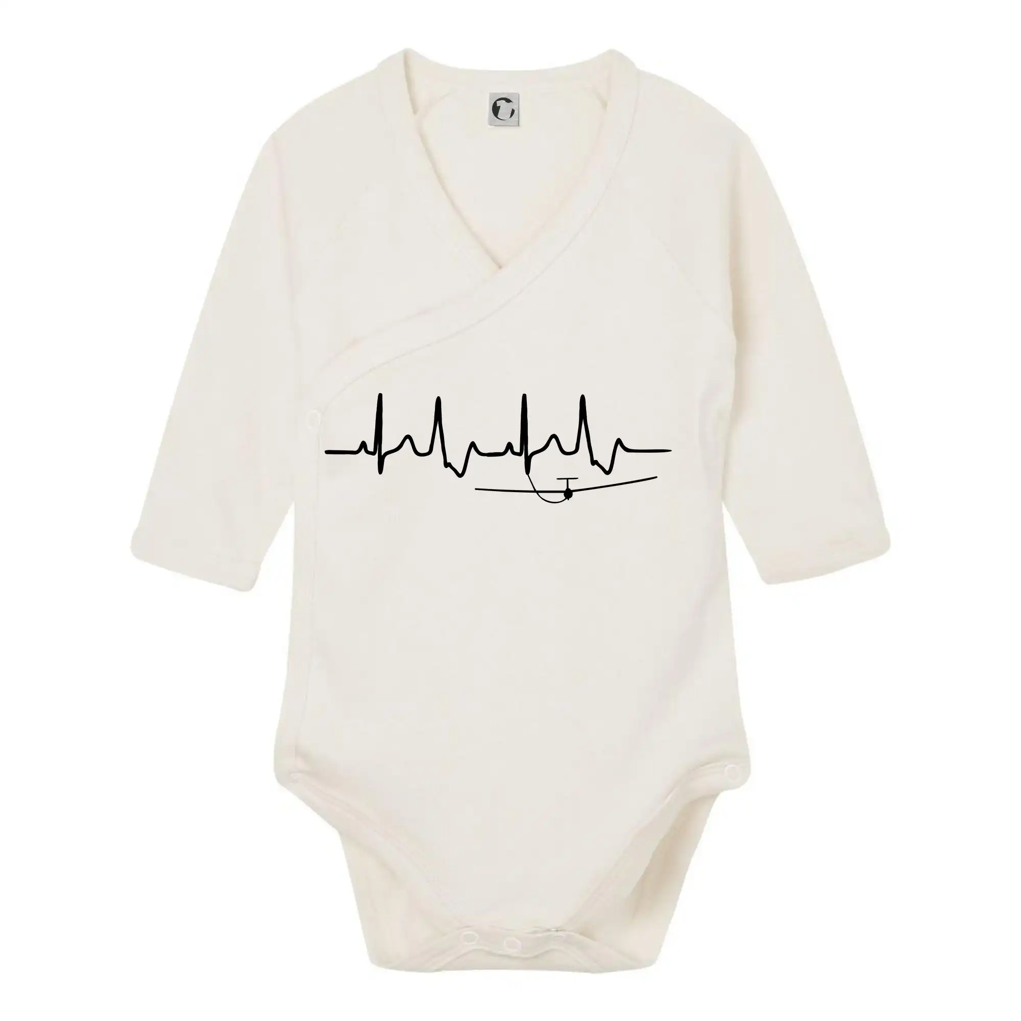 Tričká s lietadlami - EKG kluzák - Body zavinovacie s dlhým rukávom