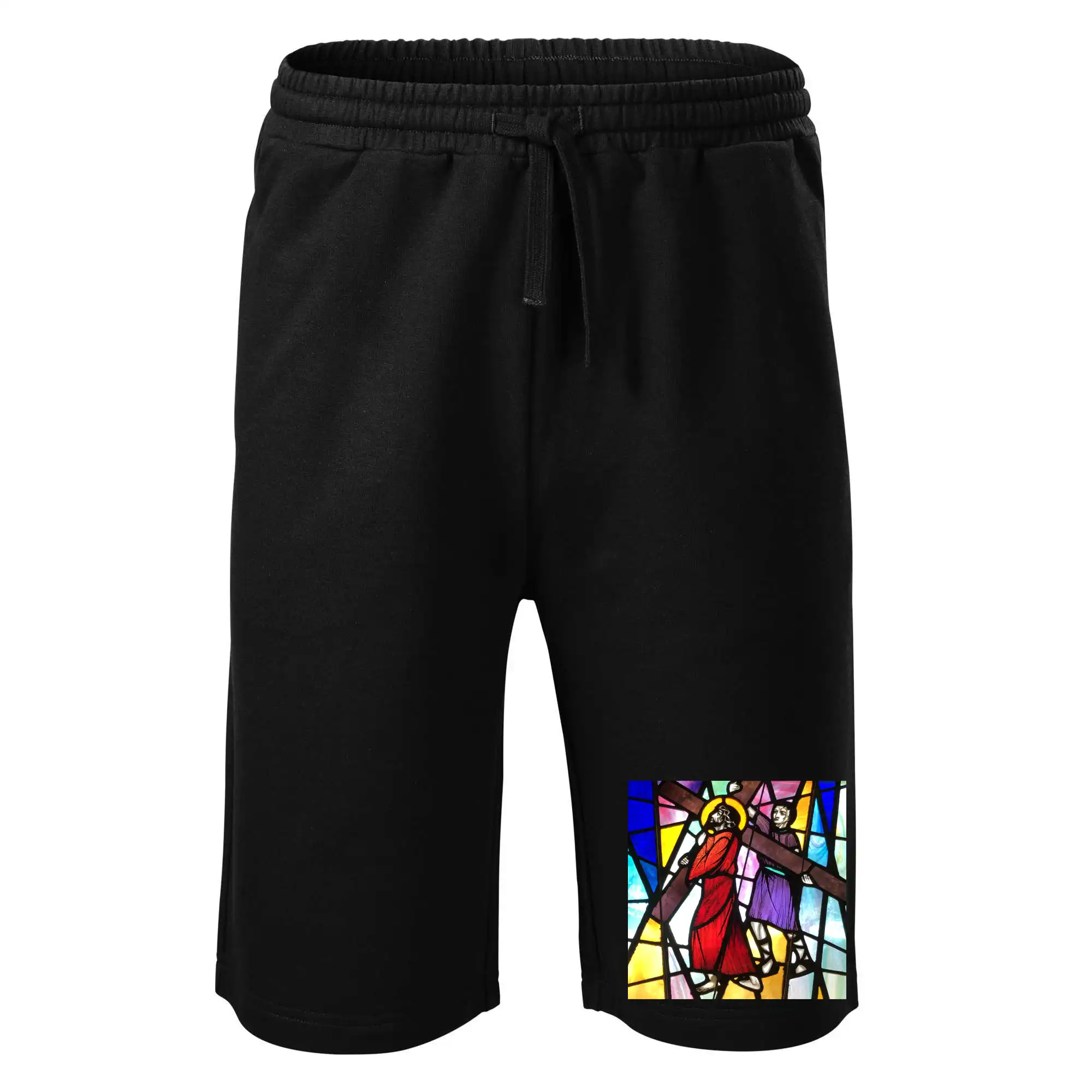 Vitráž - Ježíš a kříž