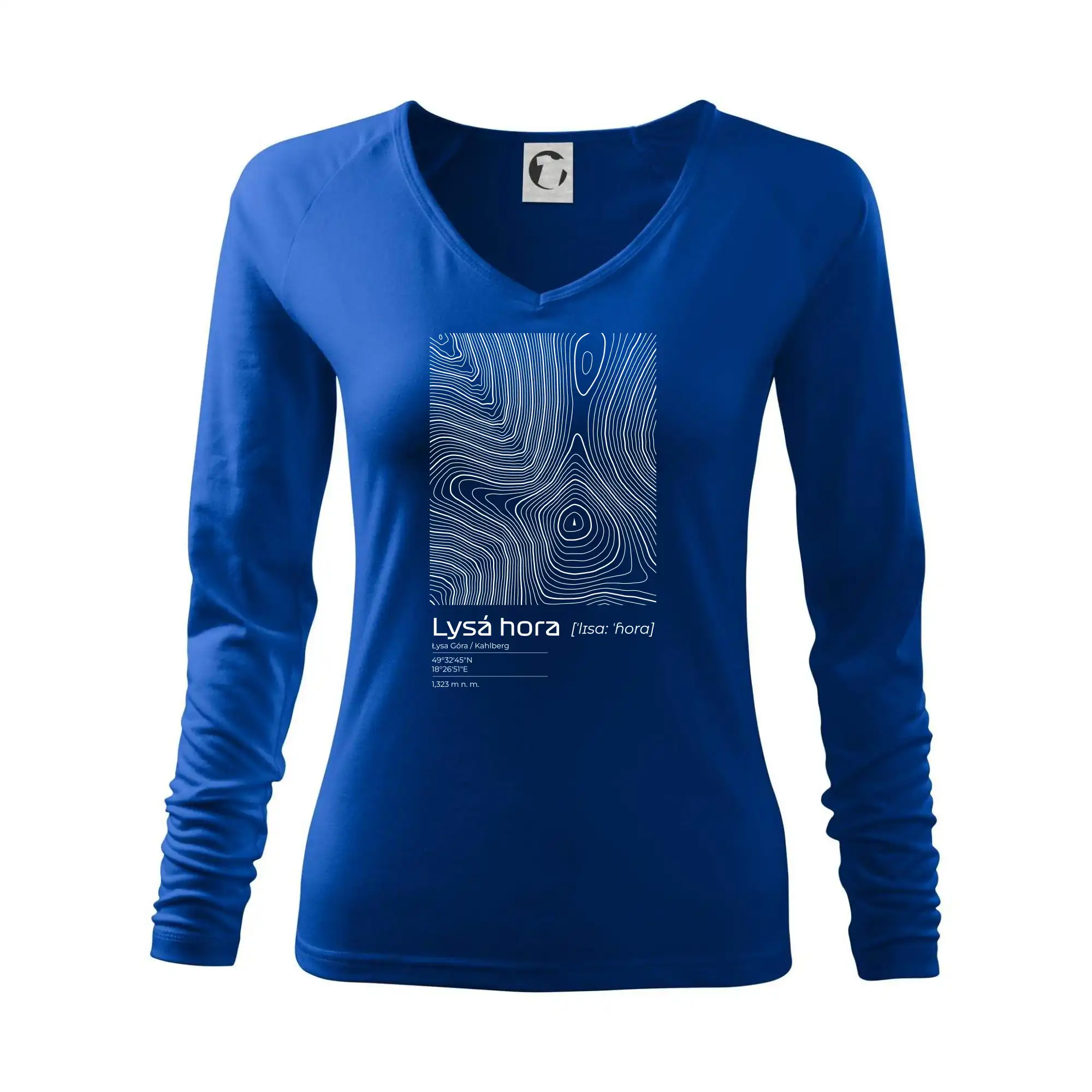 Lysá hora - vrstevnice v obdélníku