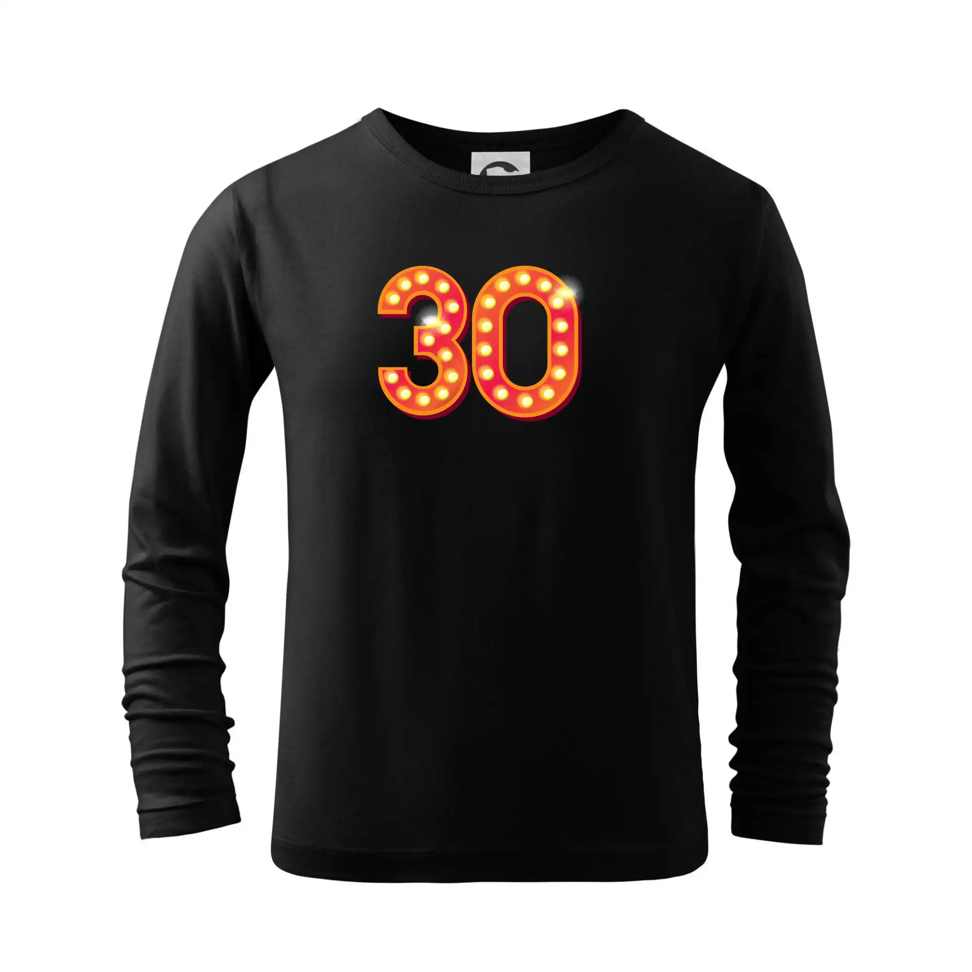 Tričko k tridsiatke - Čísla žiarovky 30 - Tričko detské Long Sleeve
