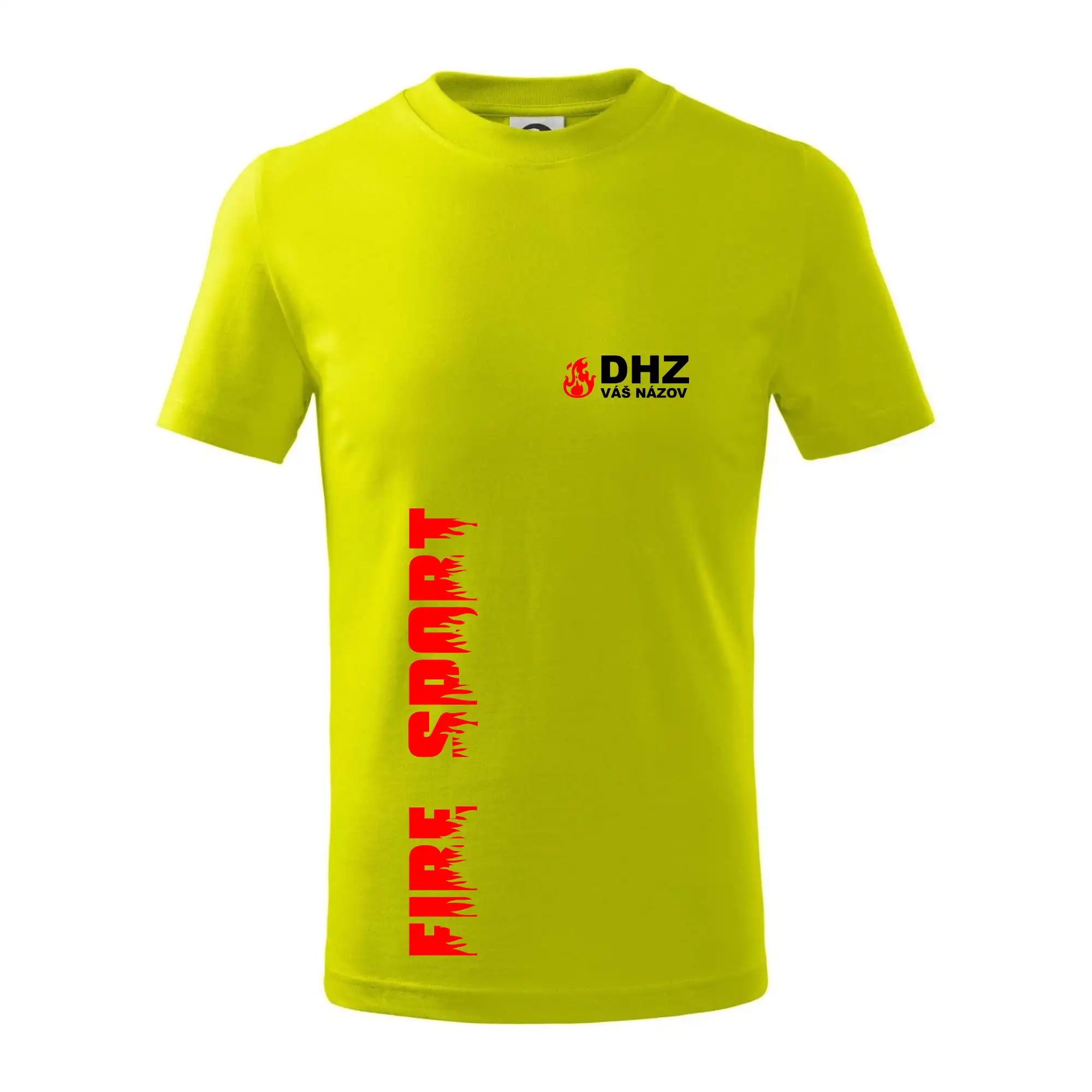 Originálne tričká pre hasičov - DHZ (oheň, firesport, názov sboru - vlastný nápis) - Tričko detské bavlnené